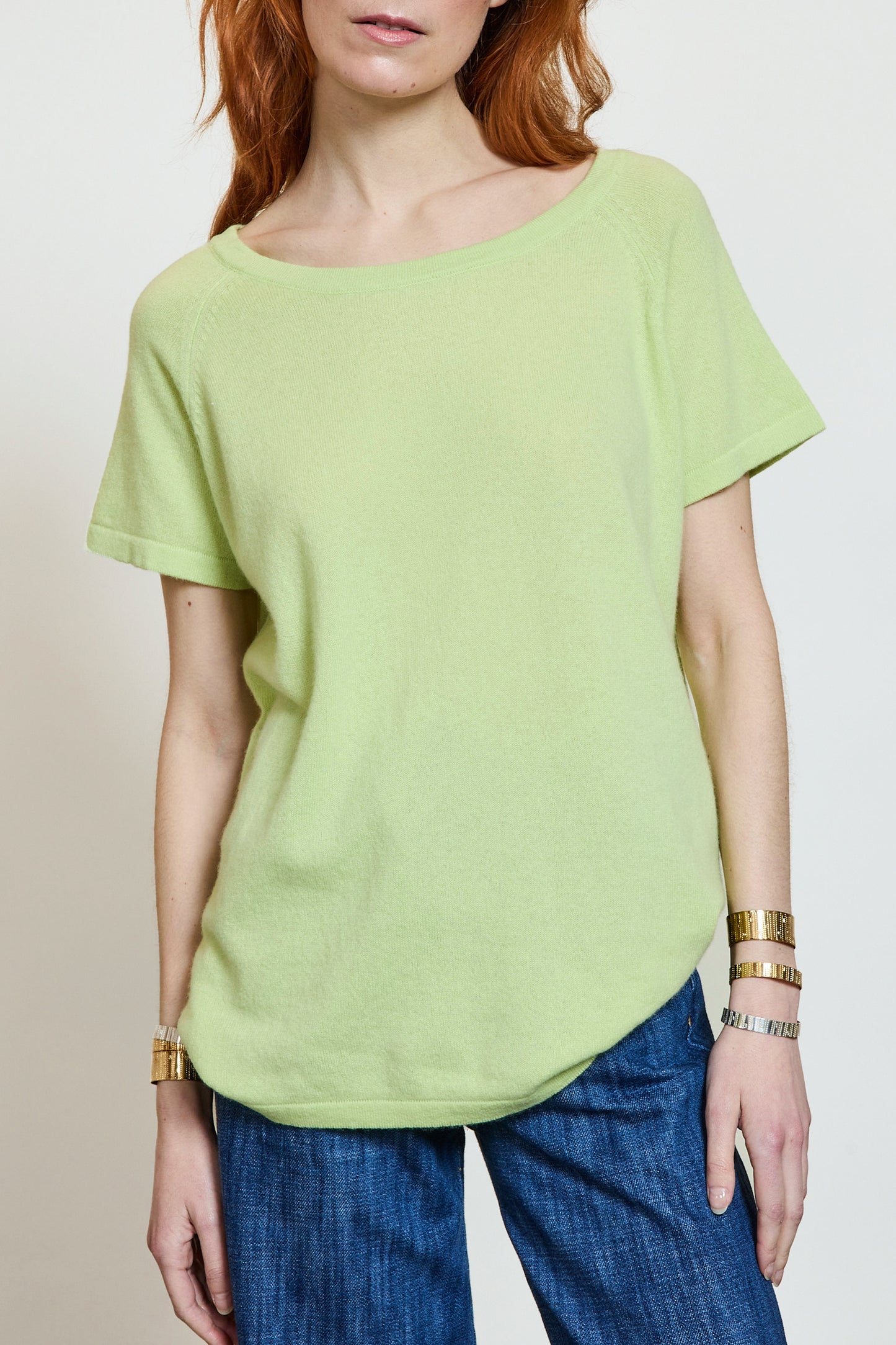 CASHMERE T-SHIRT LIME