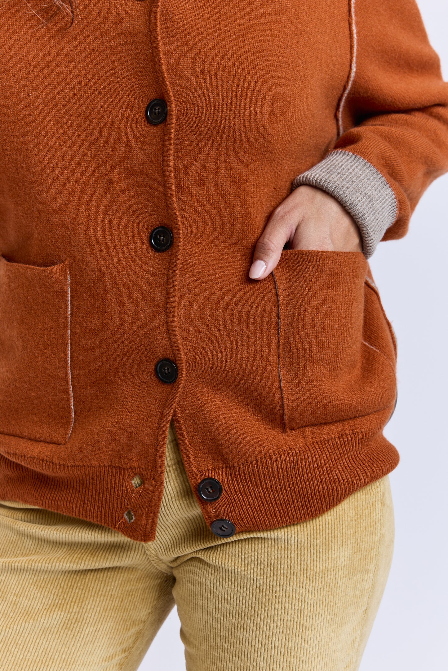 CASHMERE JACKET BRICK