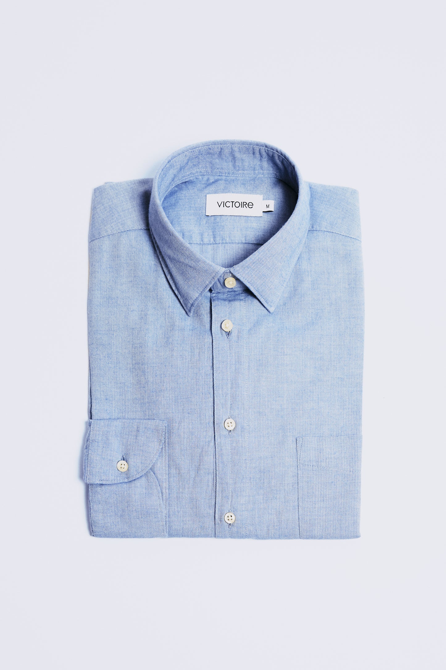 SEMI SLIM SHIRT CHEVRONS BLUE