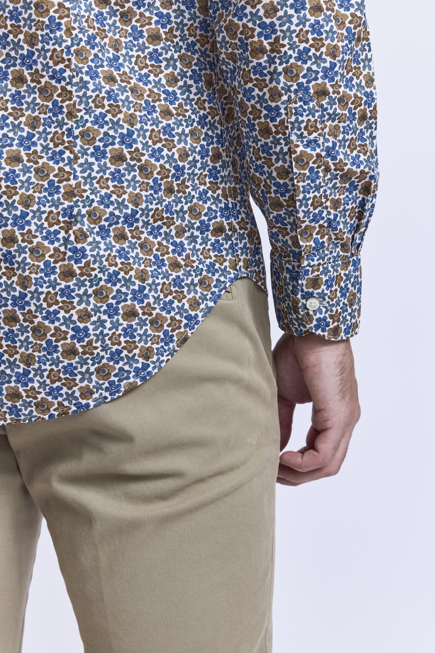 SEMI SLIM SHIRT FLOWERS