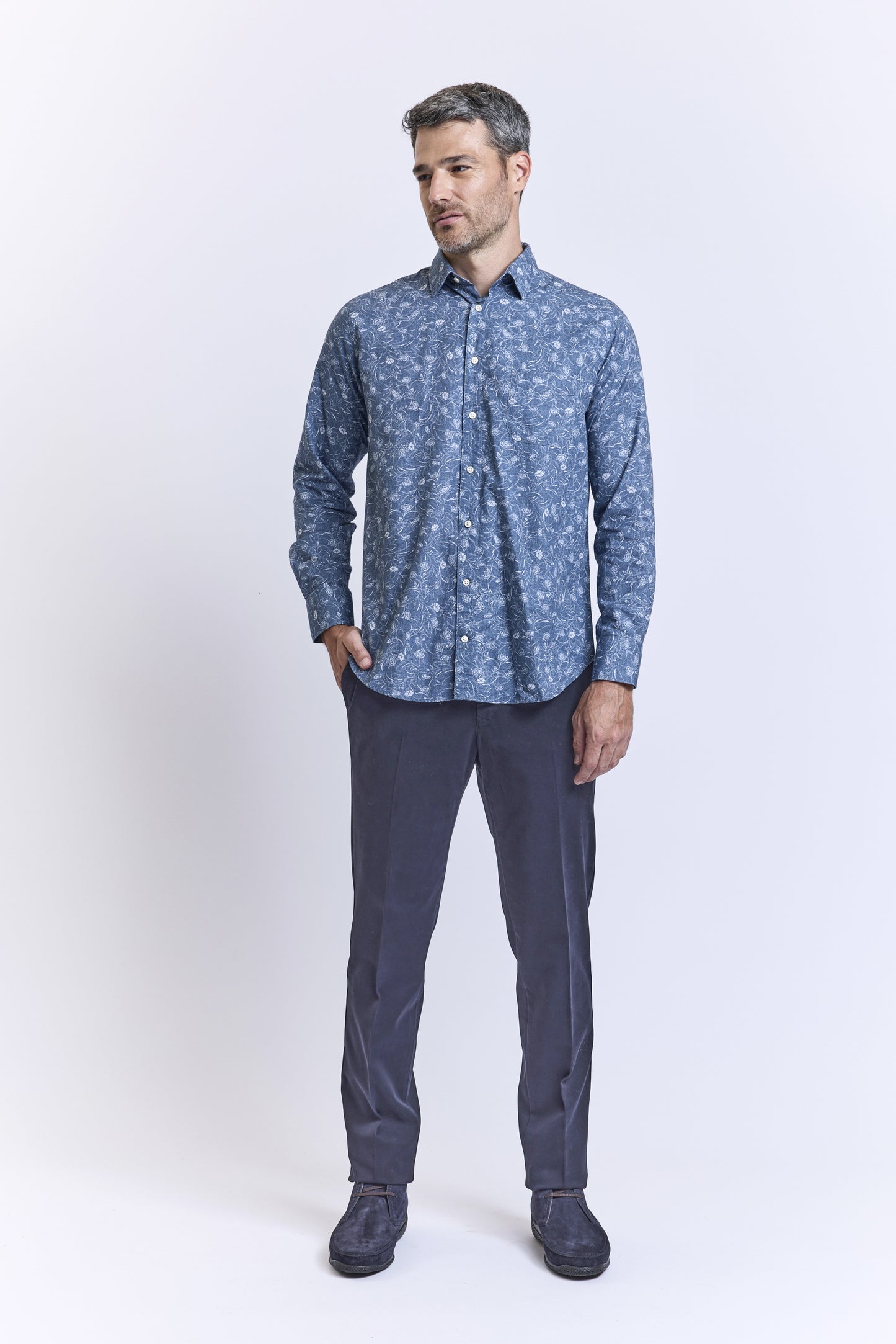 SEMI SLIM SHIRT AZURE