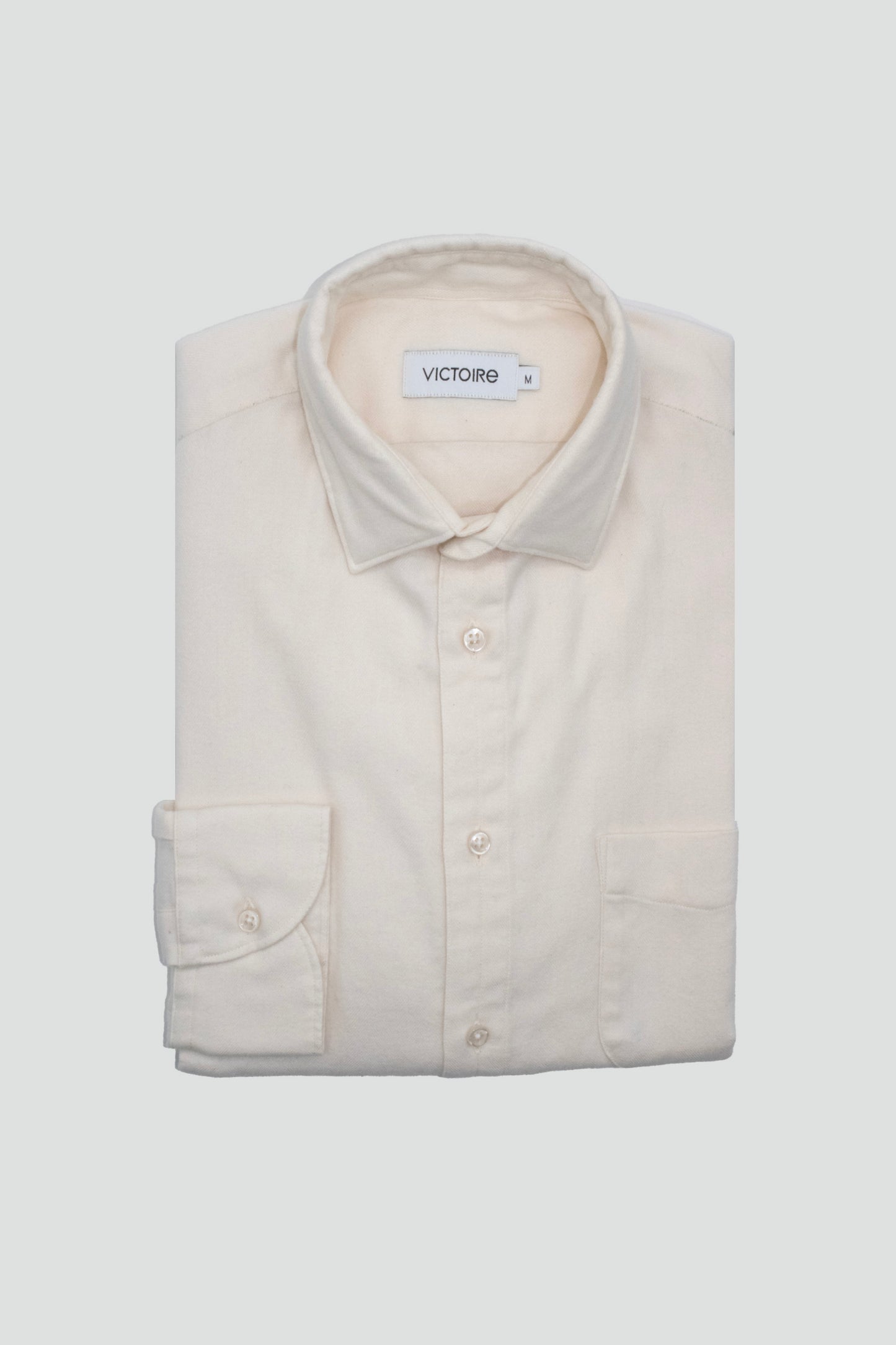 SEMI SLIM SHIRT CHEVRONS OFF WHITE