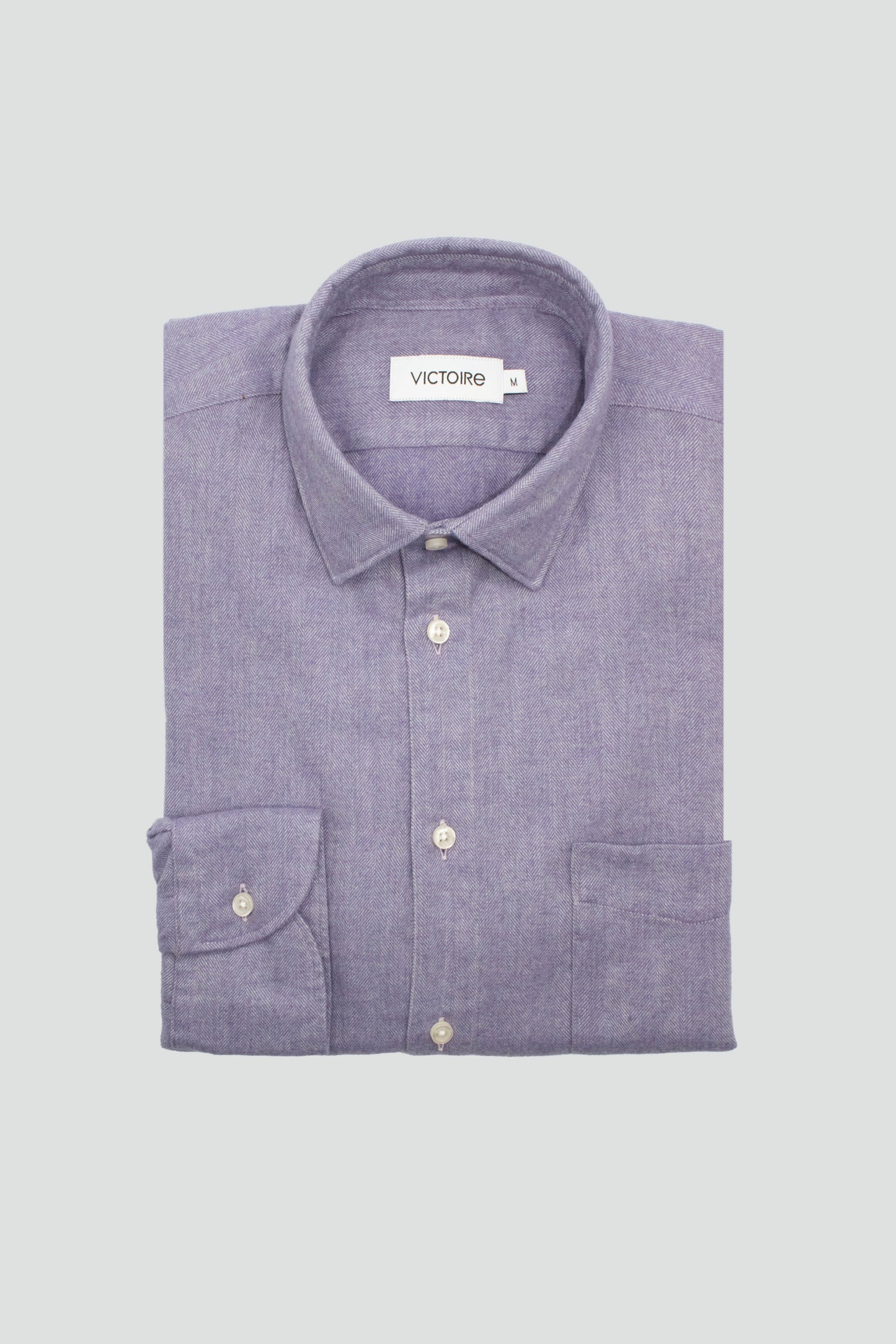 SEMI SLIM SHIRT CHEVRONS PURPLE