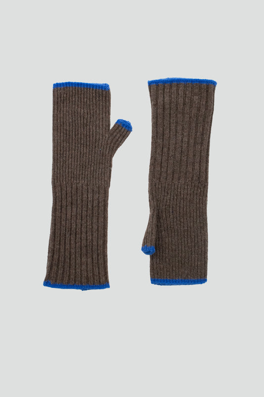 TWO-TONE CASHMERE MITTENS MUSHROOM