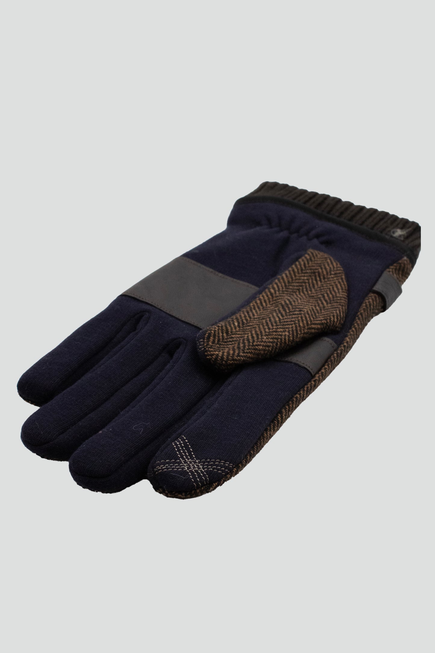 HERRINGBONE GLOVES BROWN HERRINGBONE