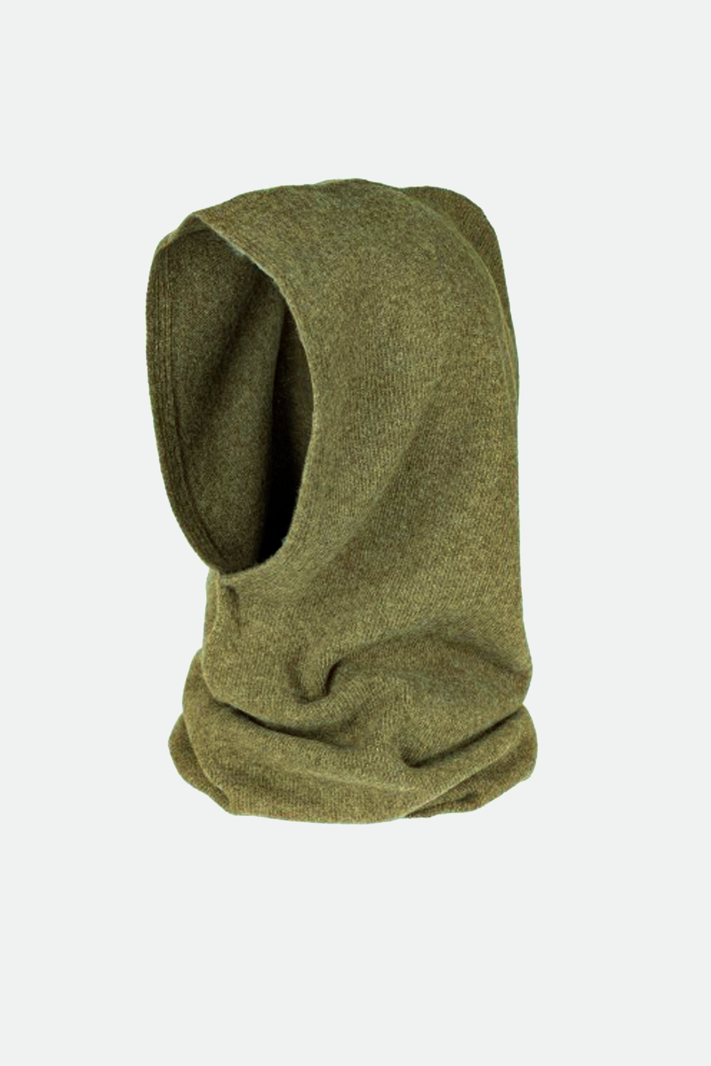 WOOL AND CASHMERE HOOD OLIVE