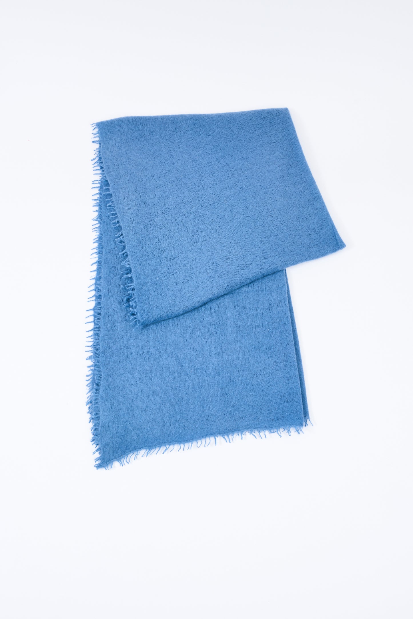 THICK CASHMERE SCARF BLEU