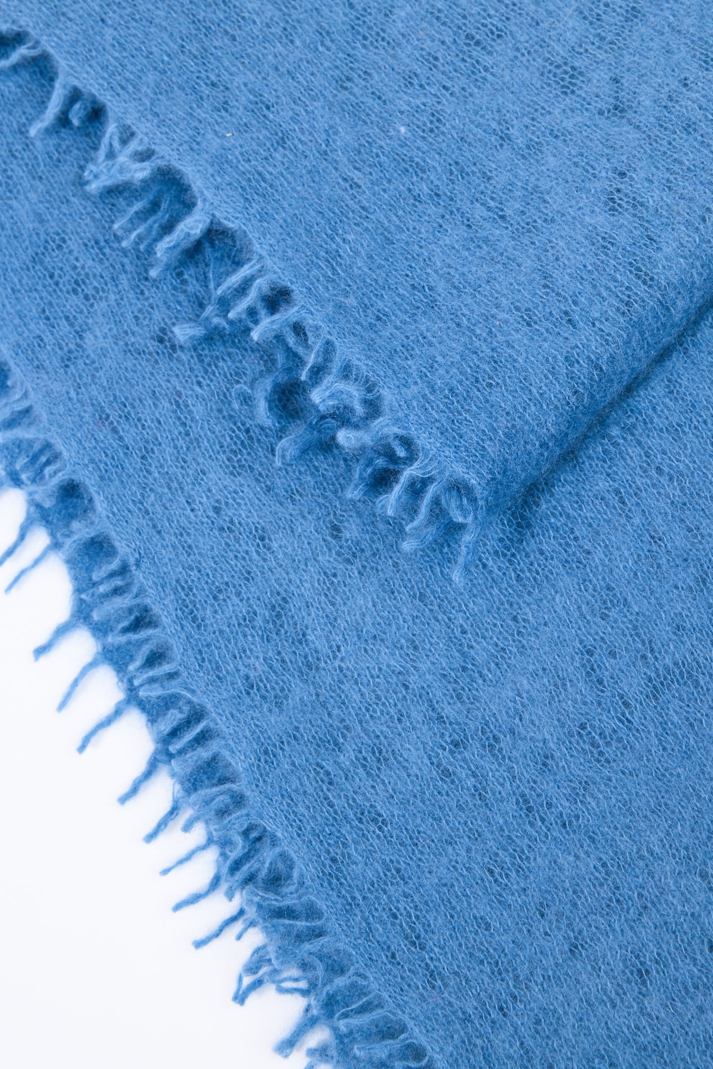 THICK CASHMERE SCARF BLEU