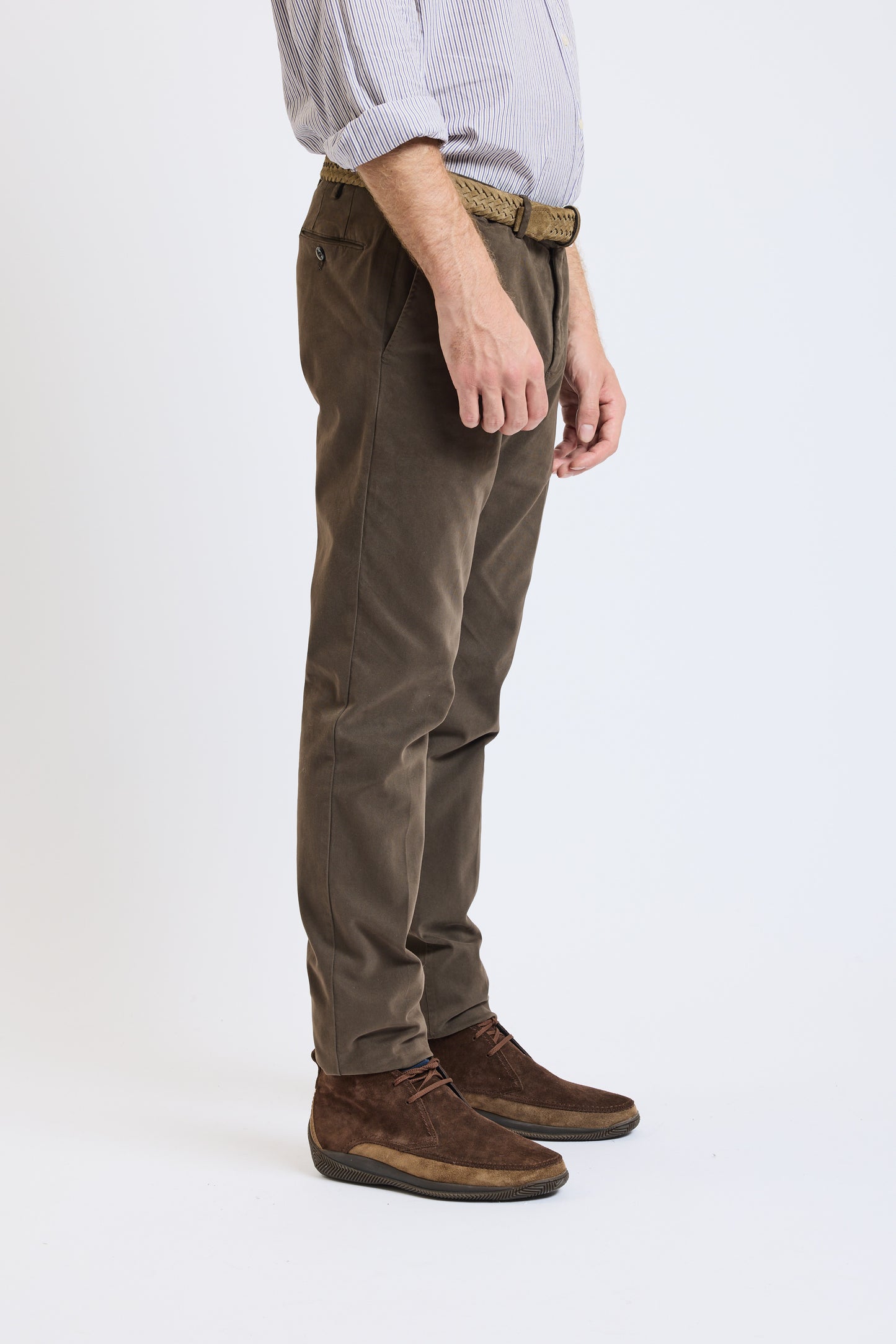 PANTALON SUPER SLIM GABARDINE CHOCO