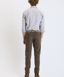 PANTALON SUPER SLIM GABARDINE CHOCO