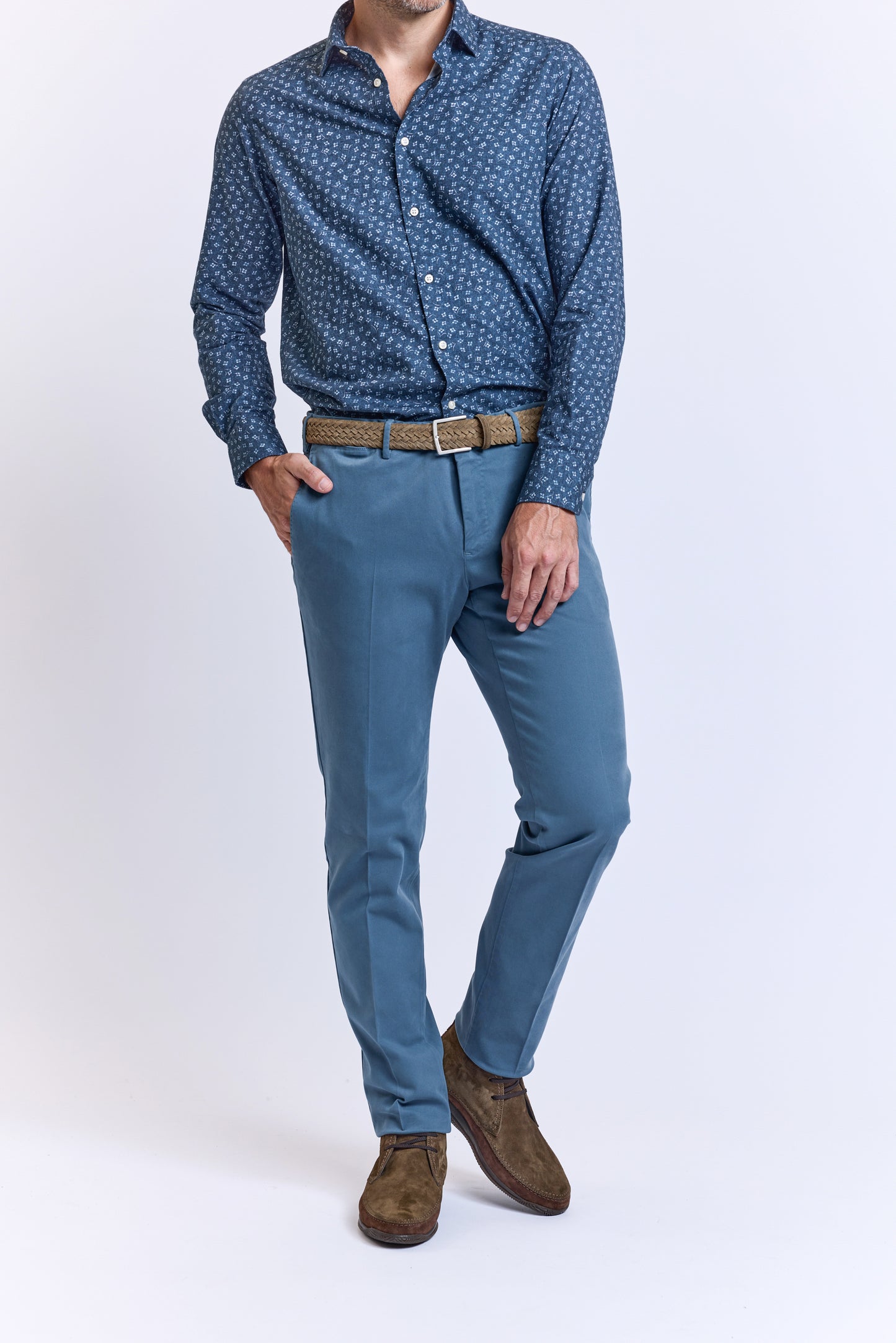 PANTALON SUPER SLIM GABARDINE GLACIER