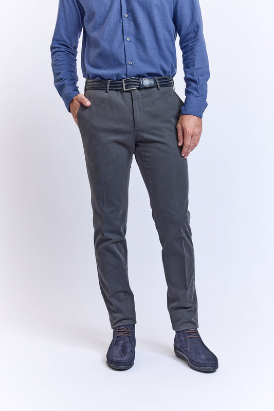 PANTALON SUPER SLIM GABARDINE GRIS ANTHRACITE