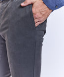 SUPER SLIM GABARDINE PANTS GRAY ANTHRACITE