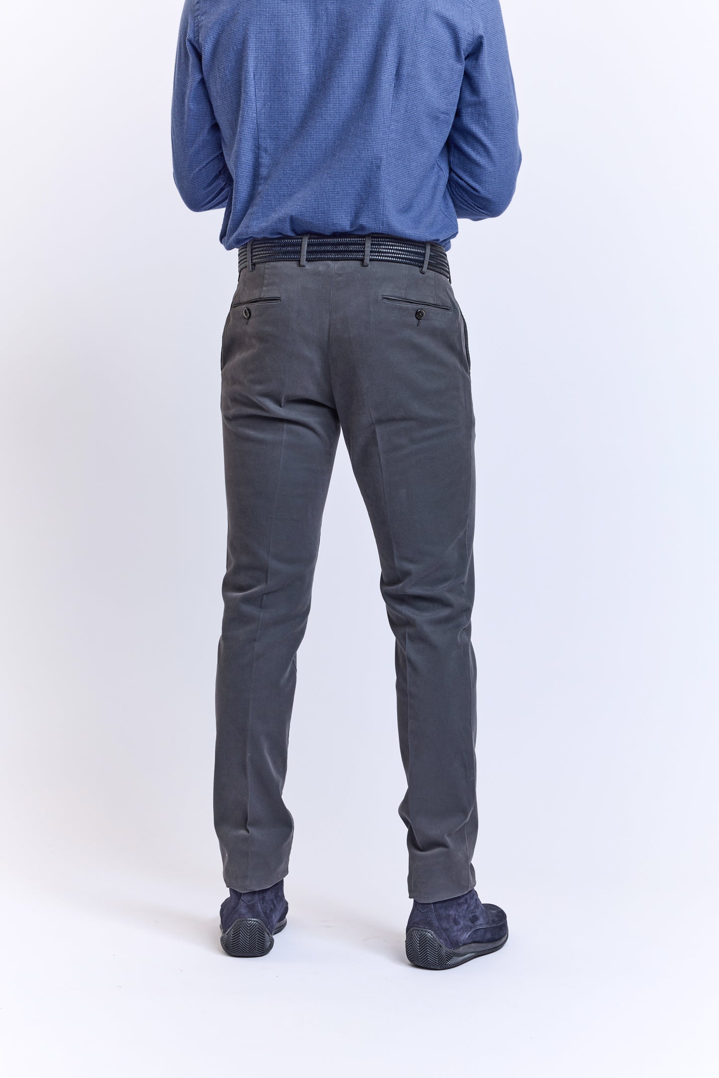 SUPER SLIM GABARDINE PANTS GRAY ANTHRACITE