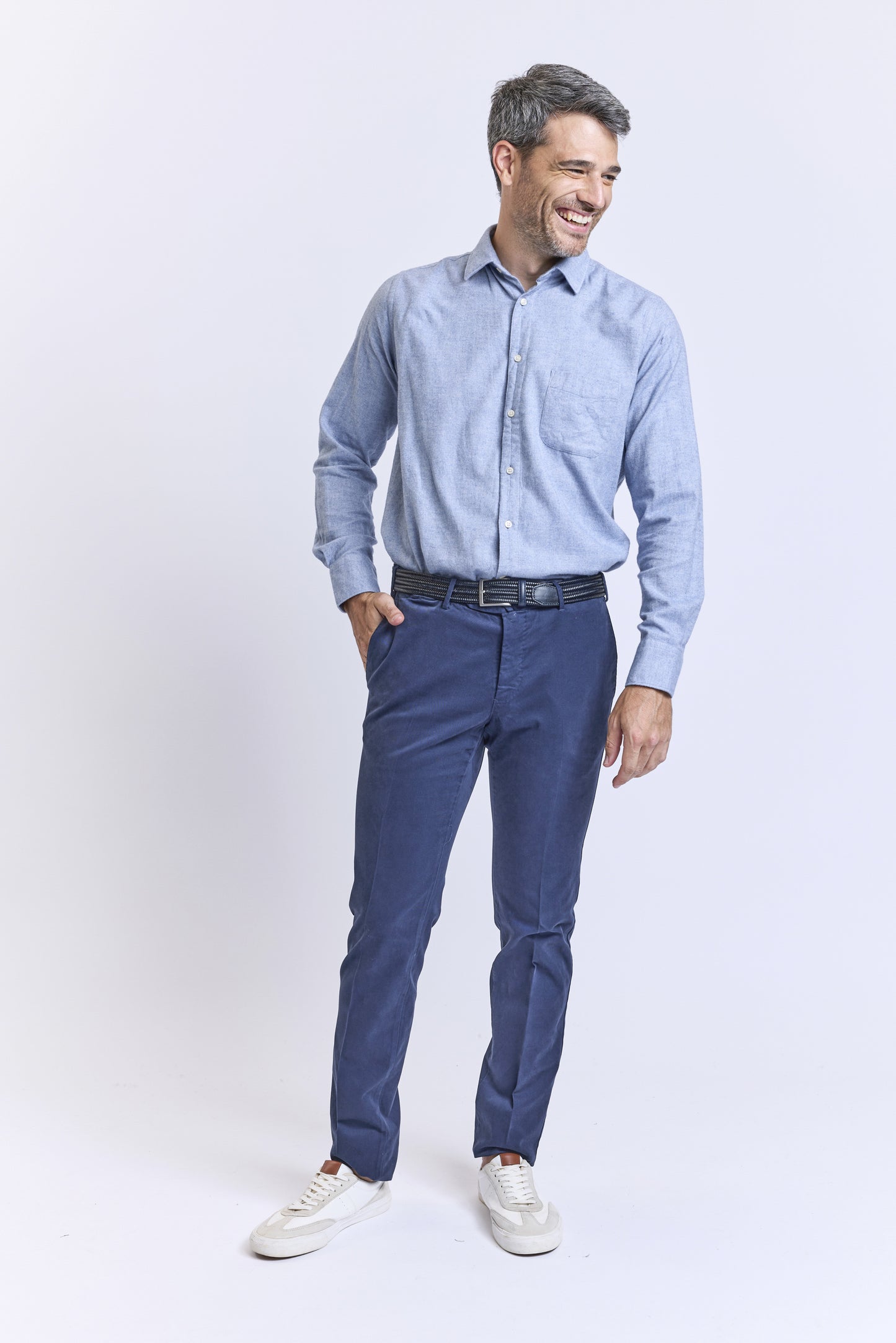 SUPER SLIM GABARDINE PANTS INDIGO