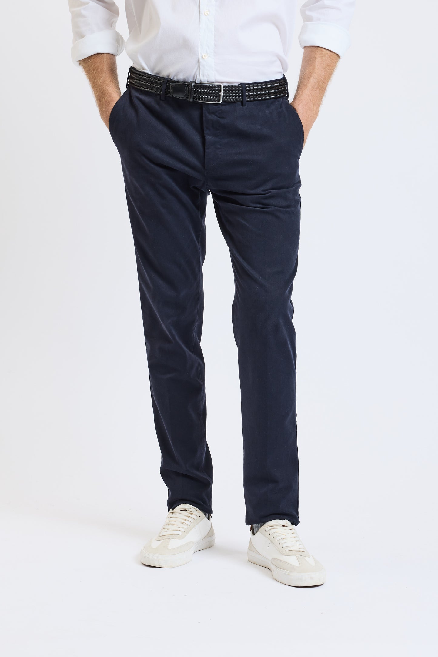 SUPER SLIM GABARDINE PANTS NAVY