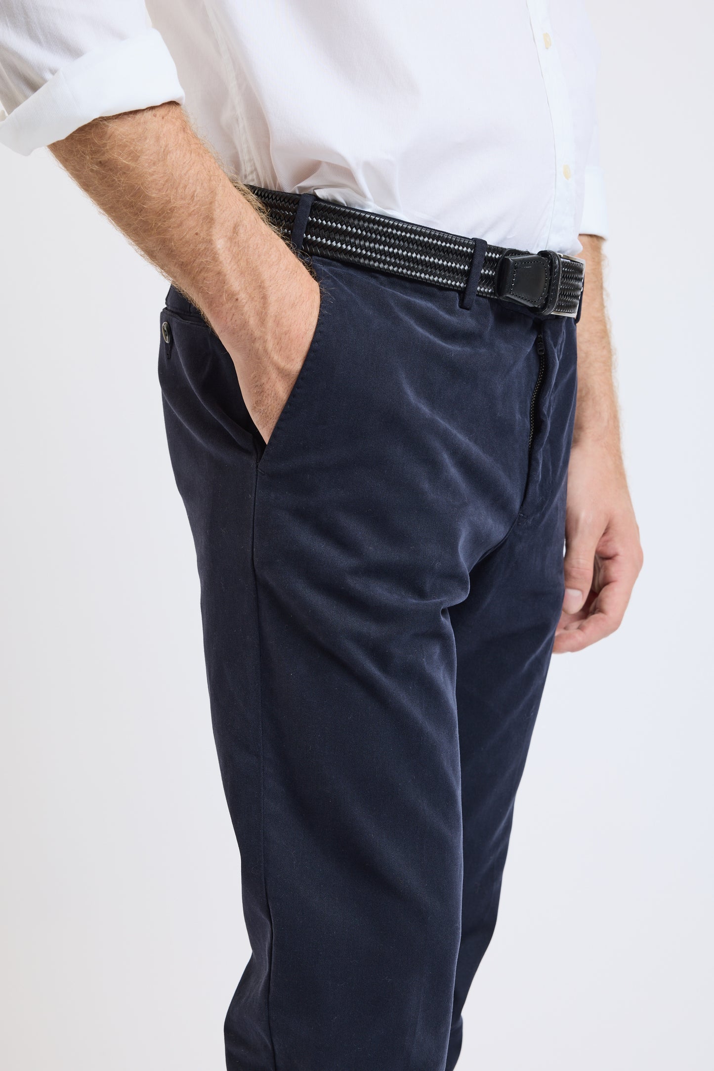 SUPER SLIM GABARDINE PANTS NAVY