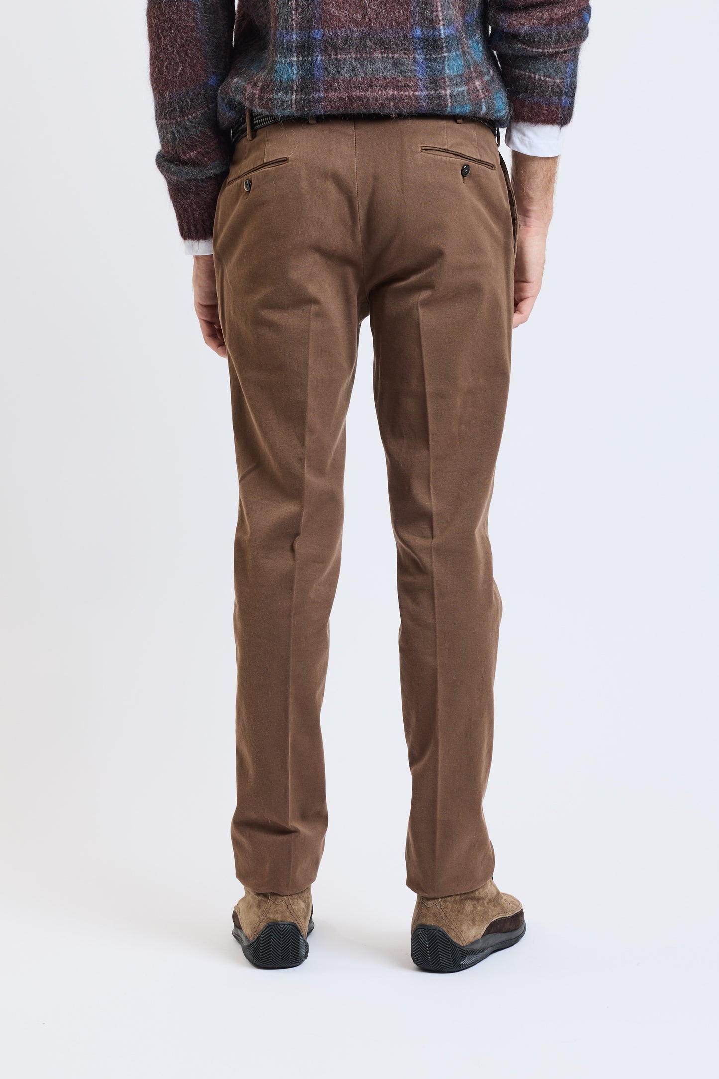 PANTALON SLIM GABARDINE MOKA