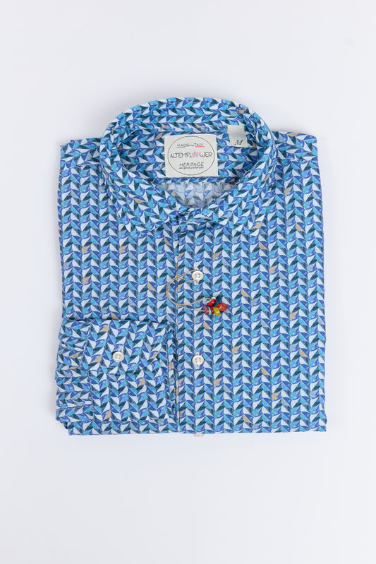 CHEMISE GÉOMÉTRIQUE BLEU