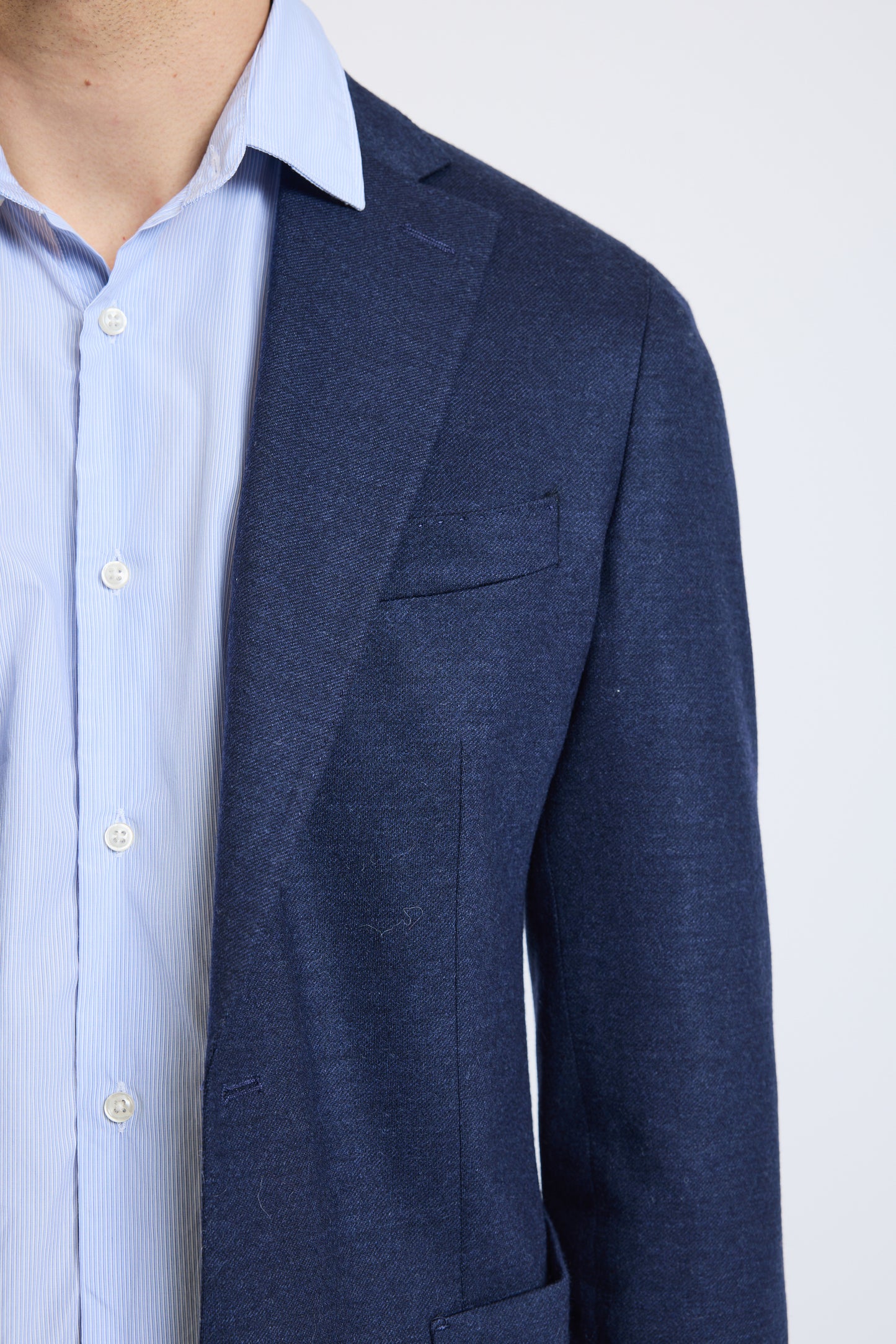 WOOL JERSEY JACKET NAVY