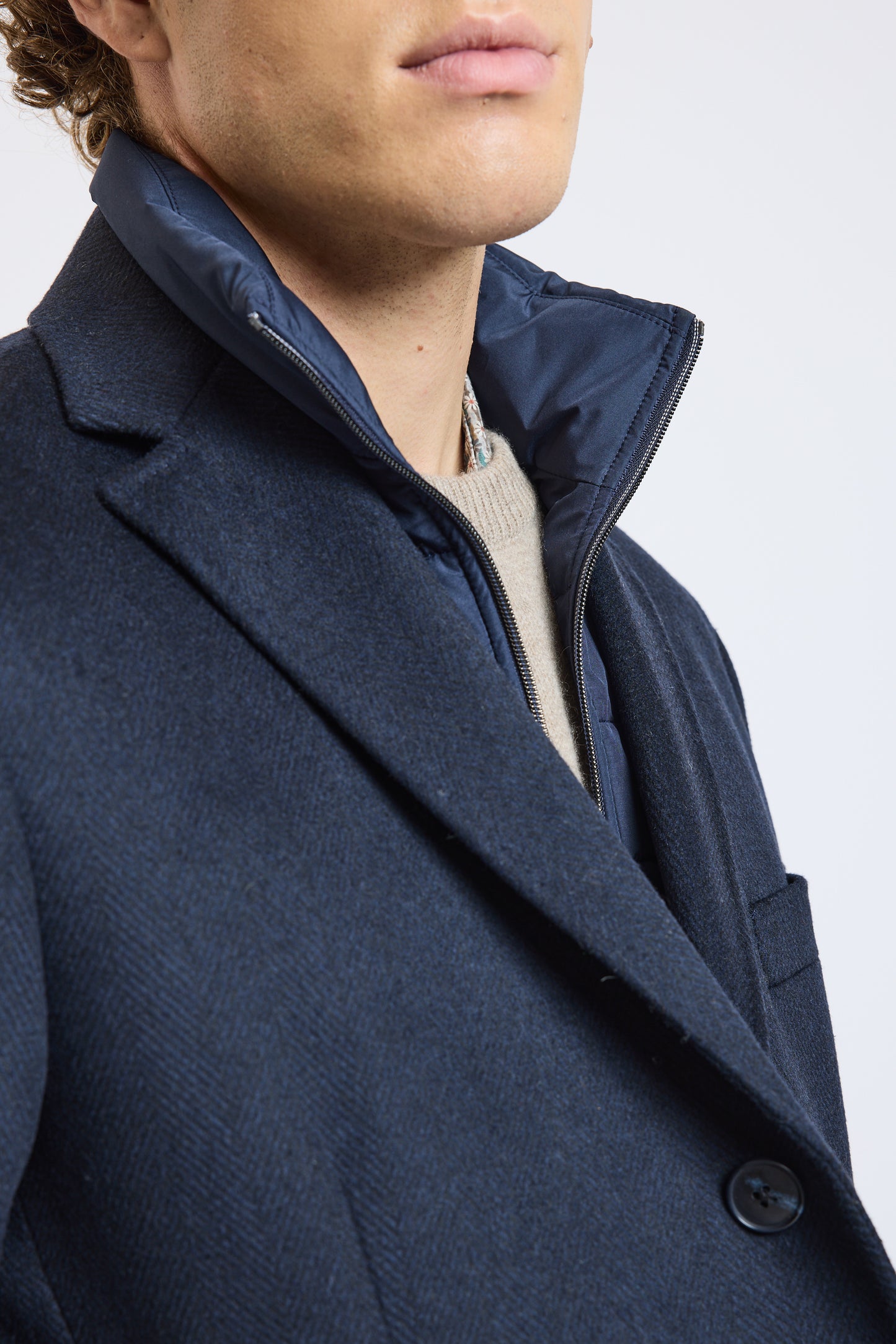 MANTEAU LAINE MARINE