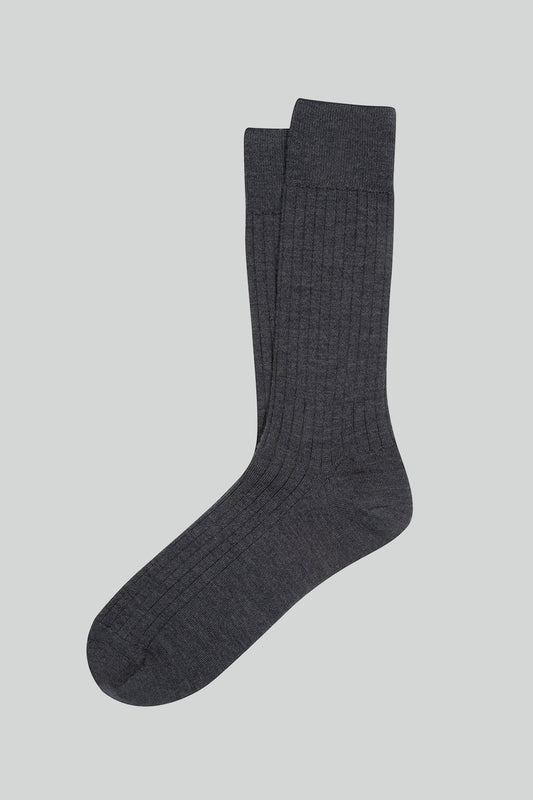 CHAUSSETTES COURTES LAINE ANTHRACITE