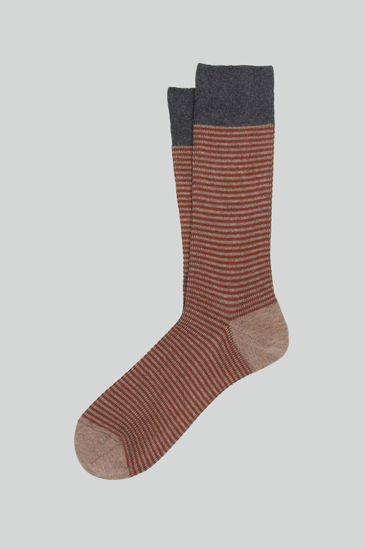 STRIPPED SOCKS CAMEL