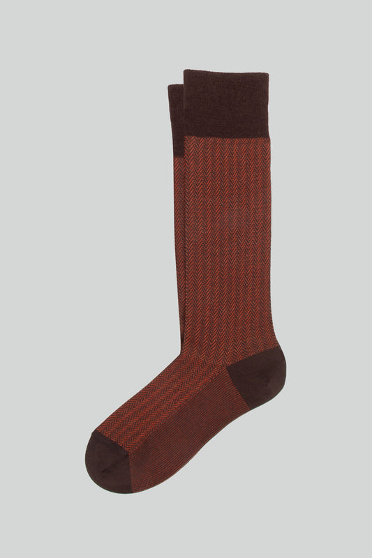 CHAUSSETTES CHEVRONS MARRON