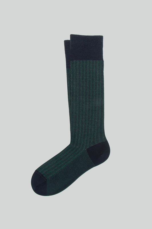 CHAUSSETTES CHEVRONS VERT ANGLAIS