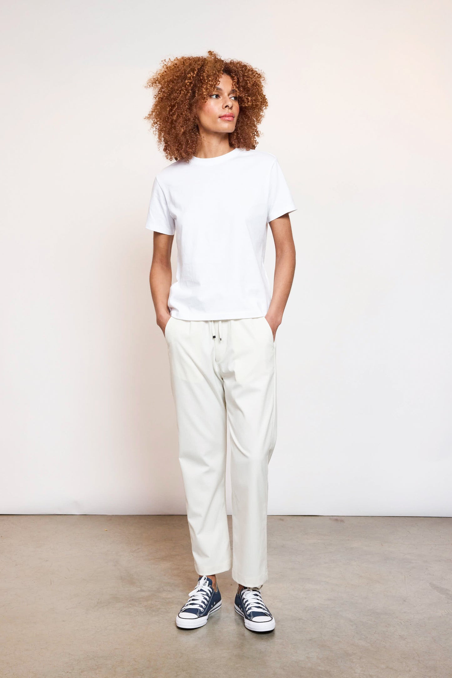 PANTALON INFROISSABLE ECRU