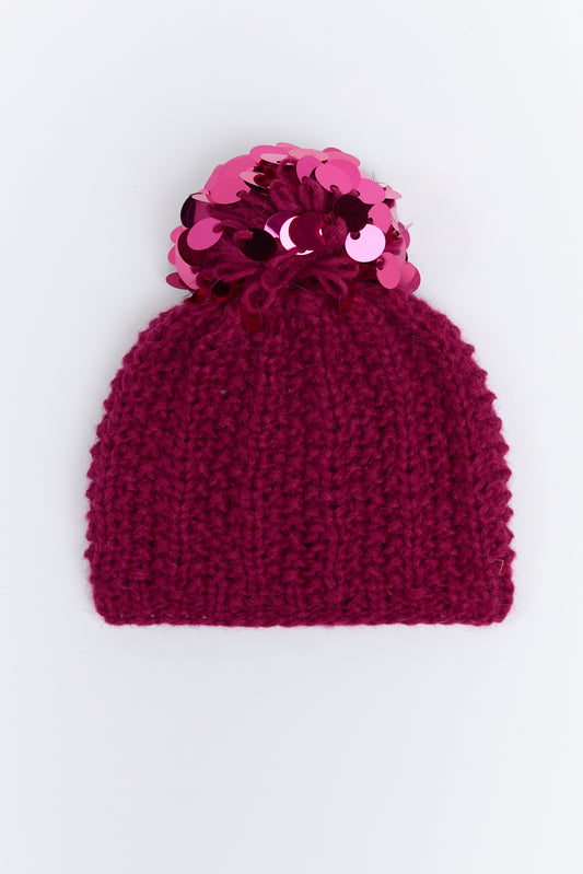 SEQUINS HAT FUXIA