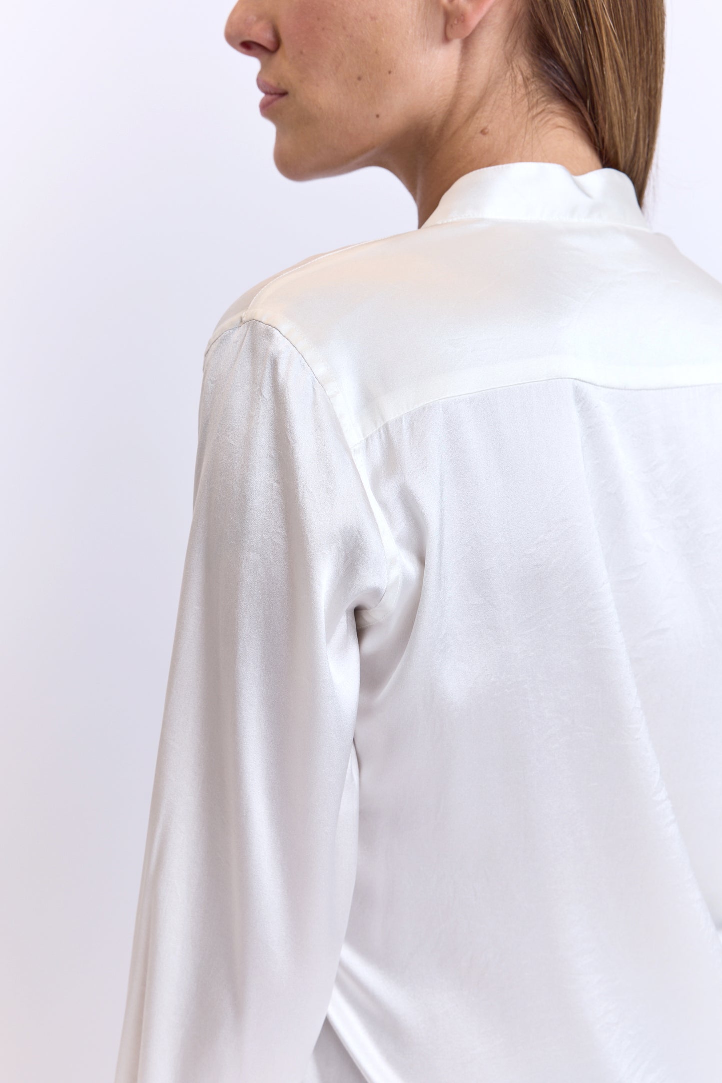 WASHED SILK SHIRT OFF-WHITE