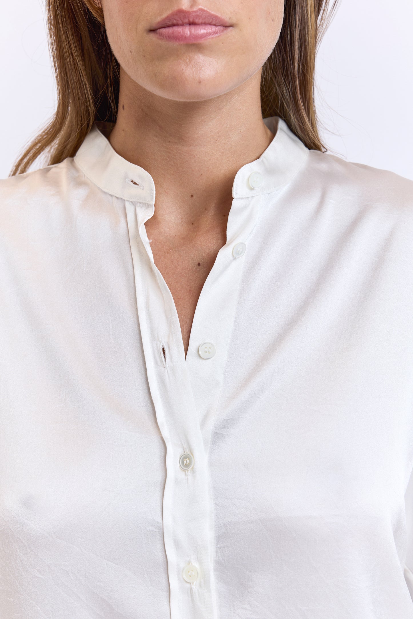 WASHED SILK SHIRT OFF-WHITE