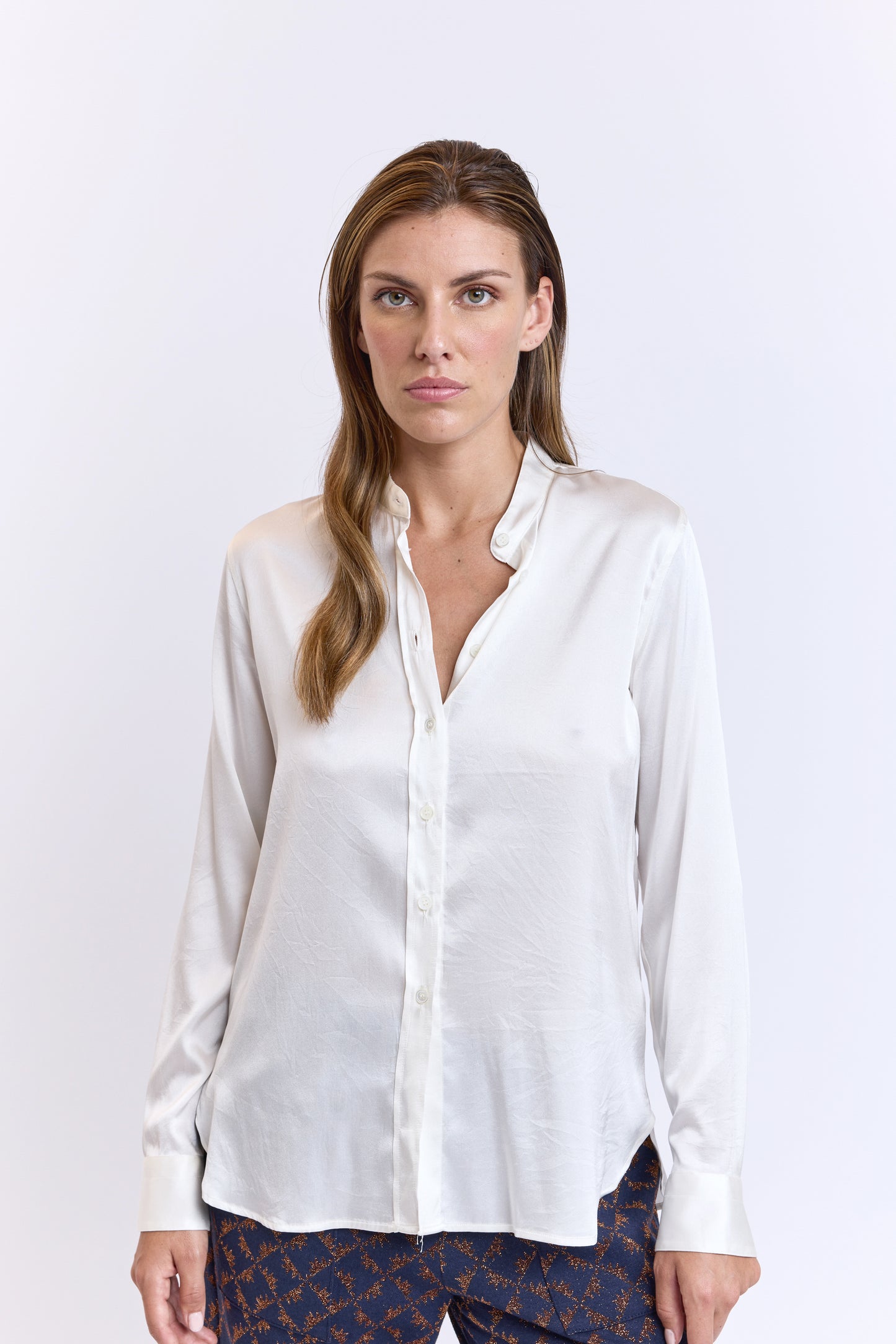 WASHED SILK SHIRT OFF-WHITE