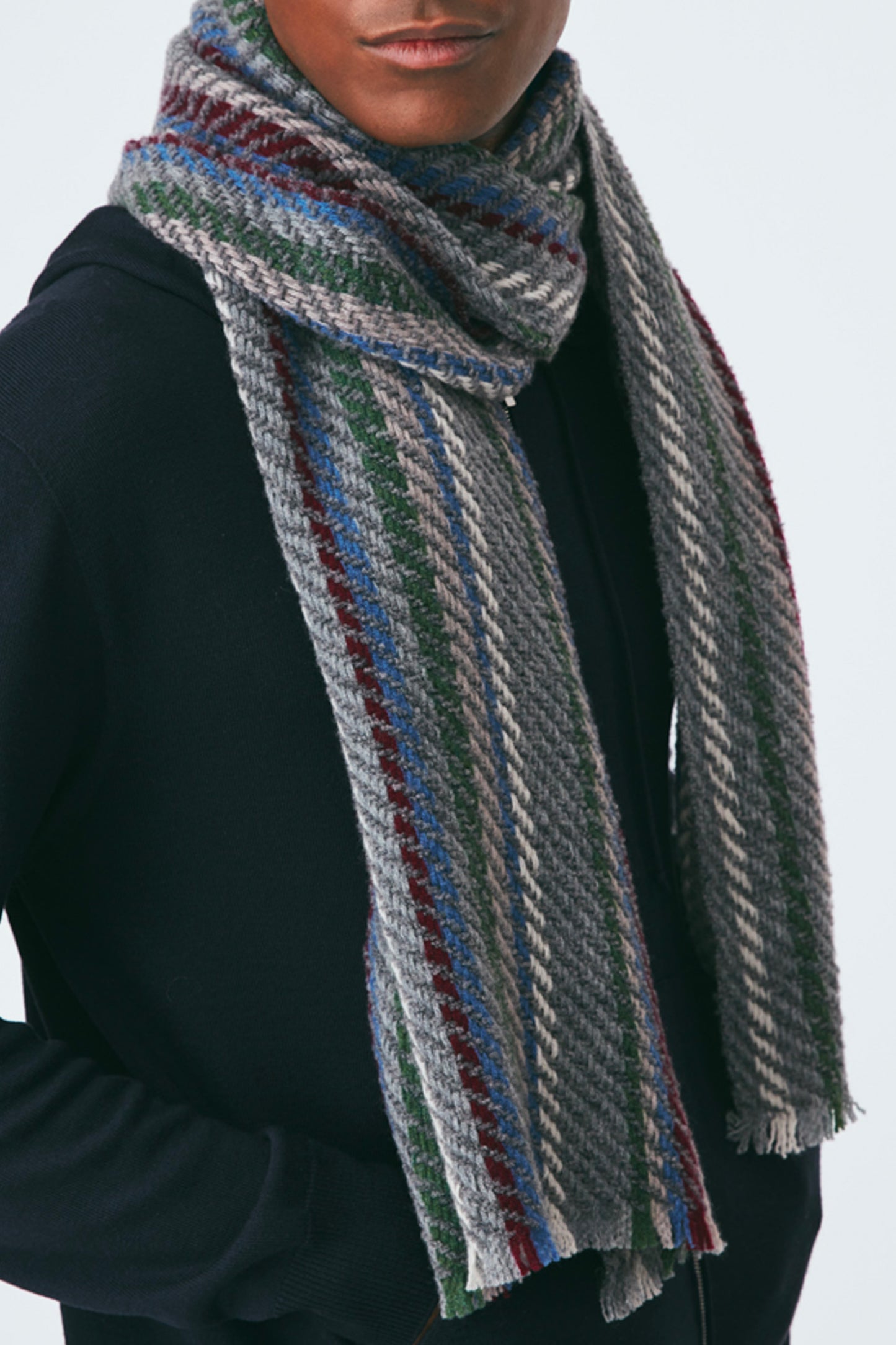 CASHMERE SCARF GRAY