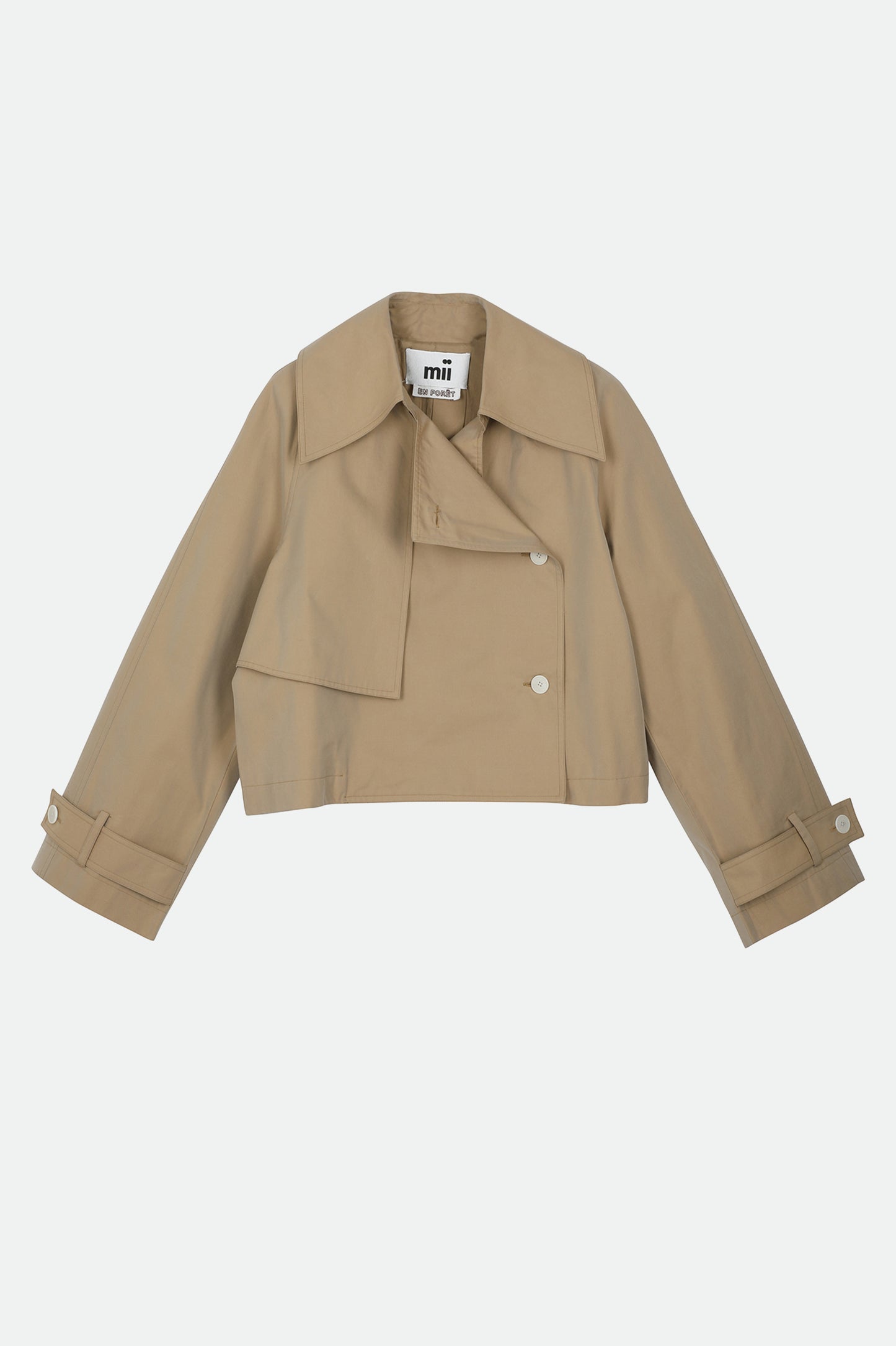 TRENCH COURT BRODÉ BEIGE