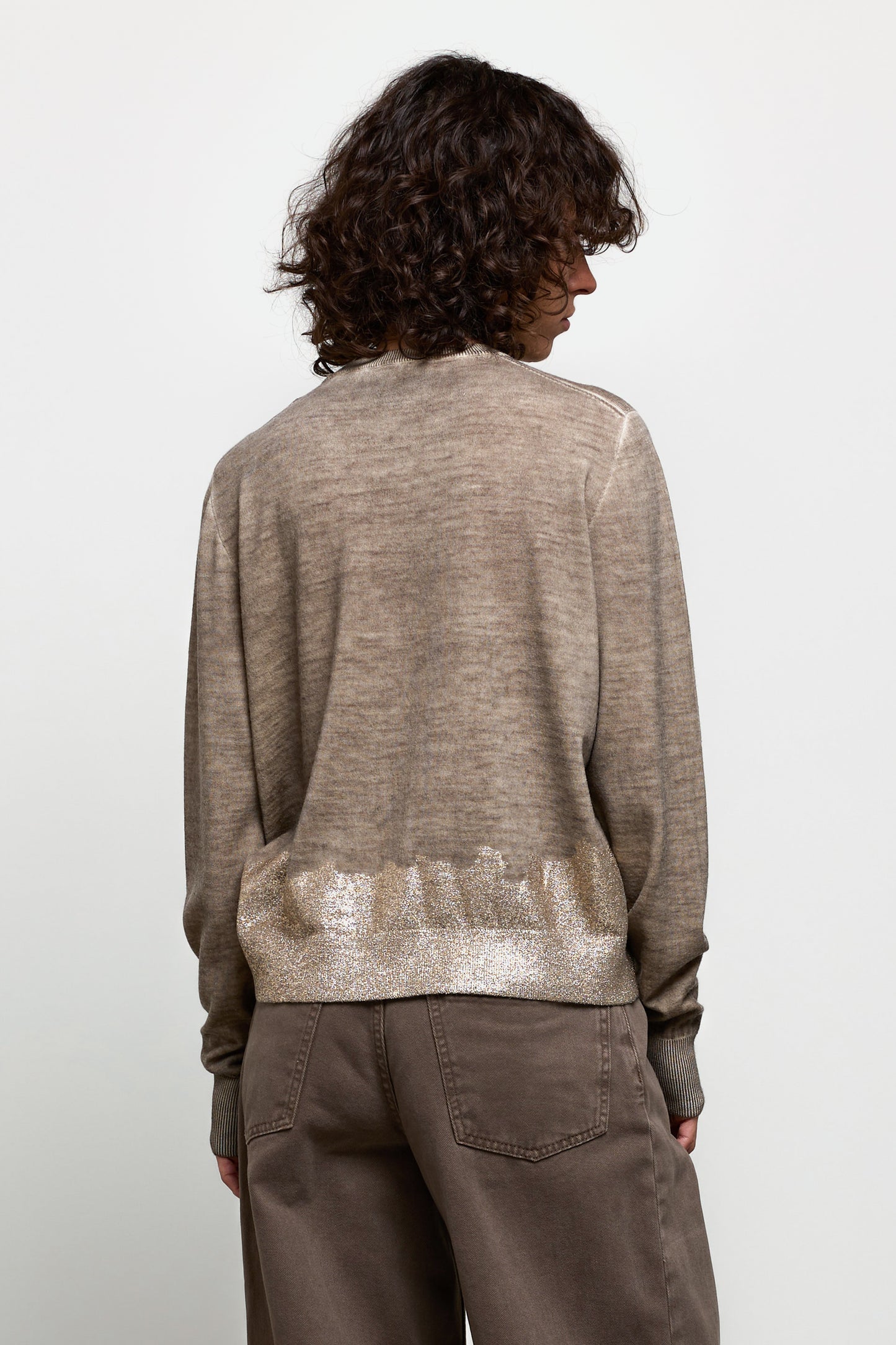 SWEATER WITH GOLD MUSHROOM