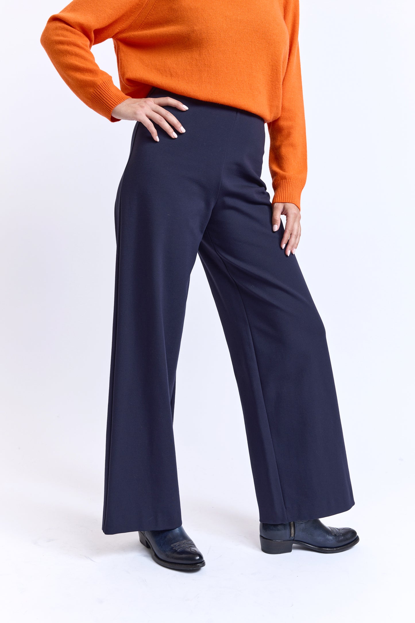 REGULAR JERSEY PANTS NAVY