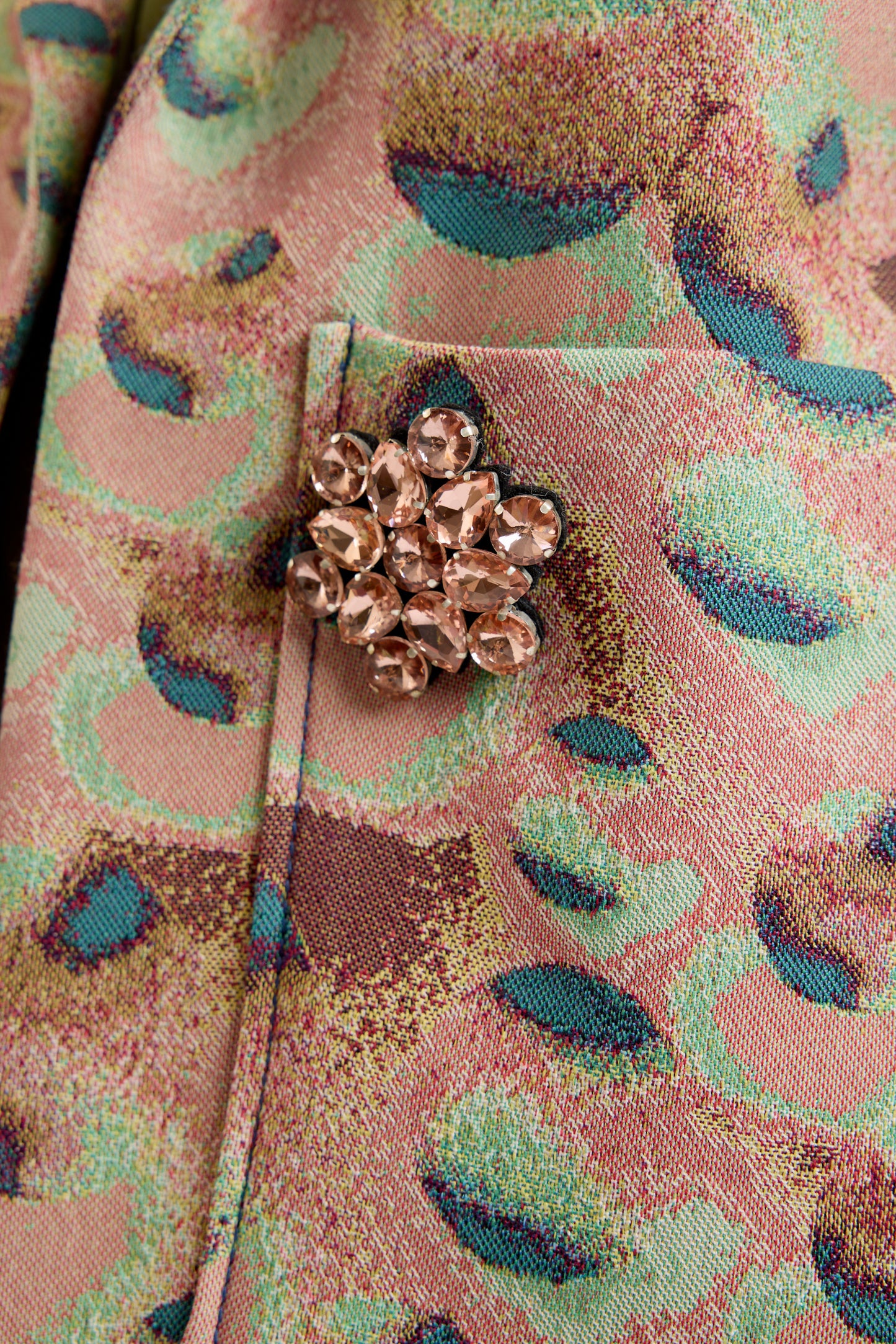 VESTE JACQUARD ROSE