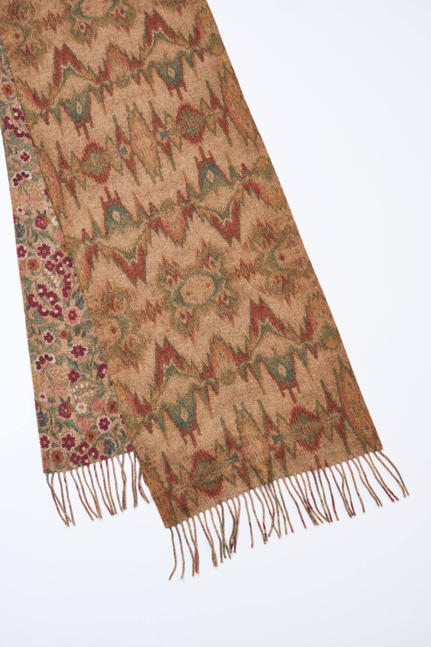 DOUBLE-SIDED WOOL SCARF CAMEL