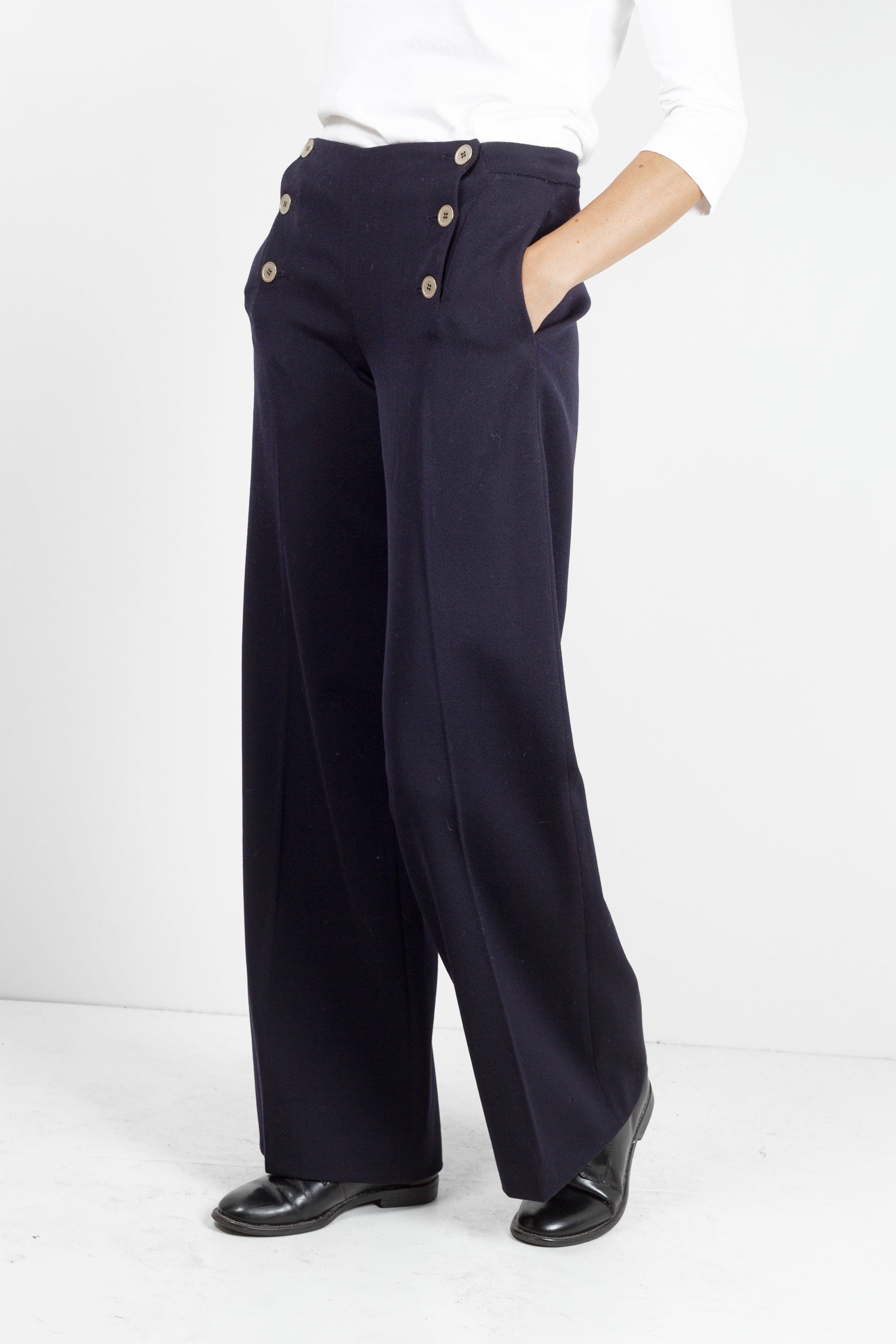 Pantalon a pont cheap femme