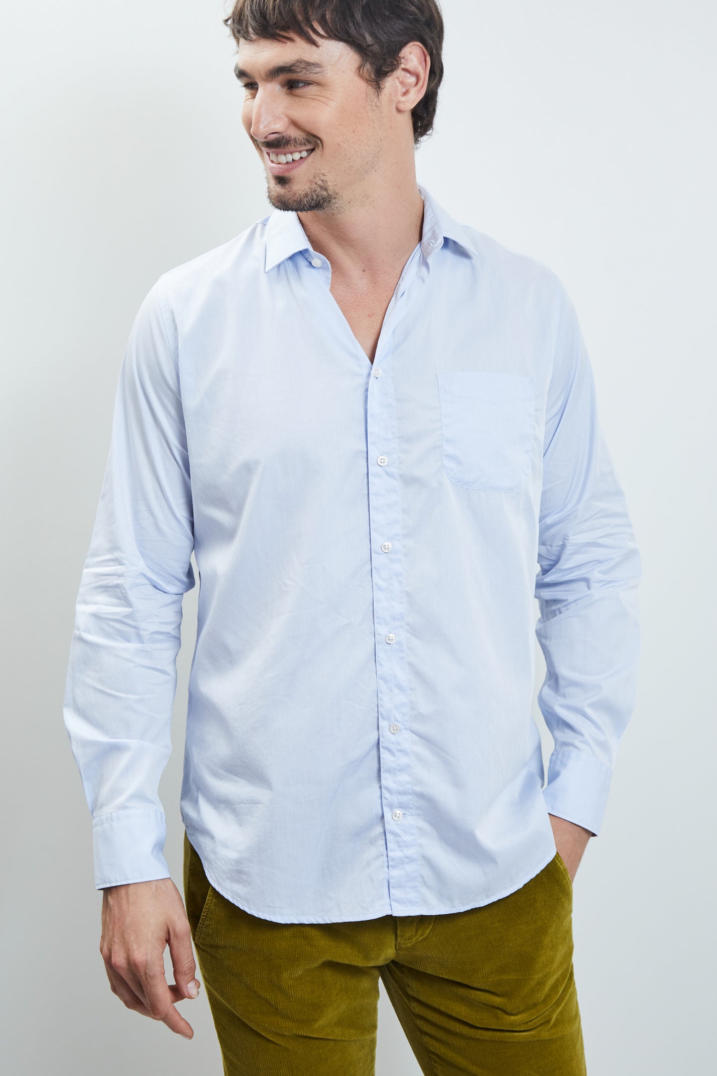 CHEMISE DROITE PIUMINO BLEU