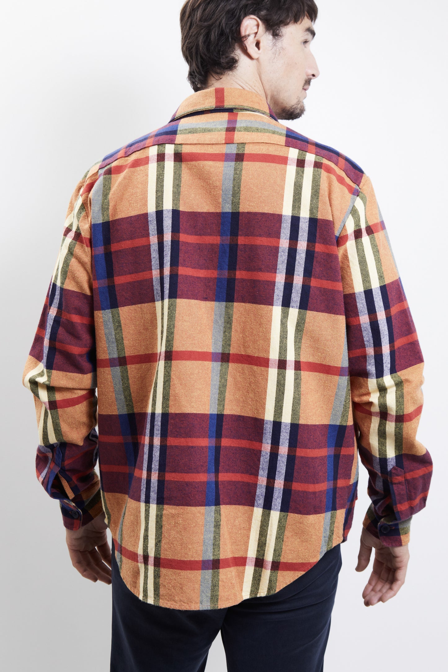 OVER SHIRT ORANGE TARTAN