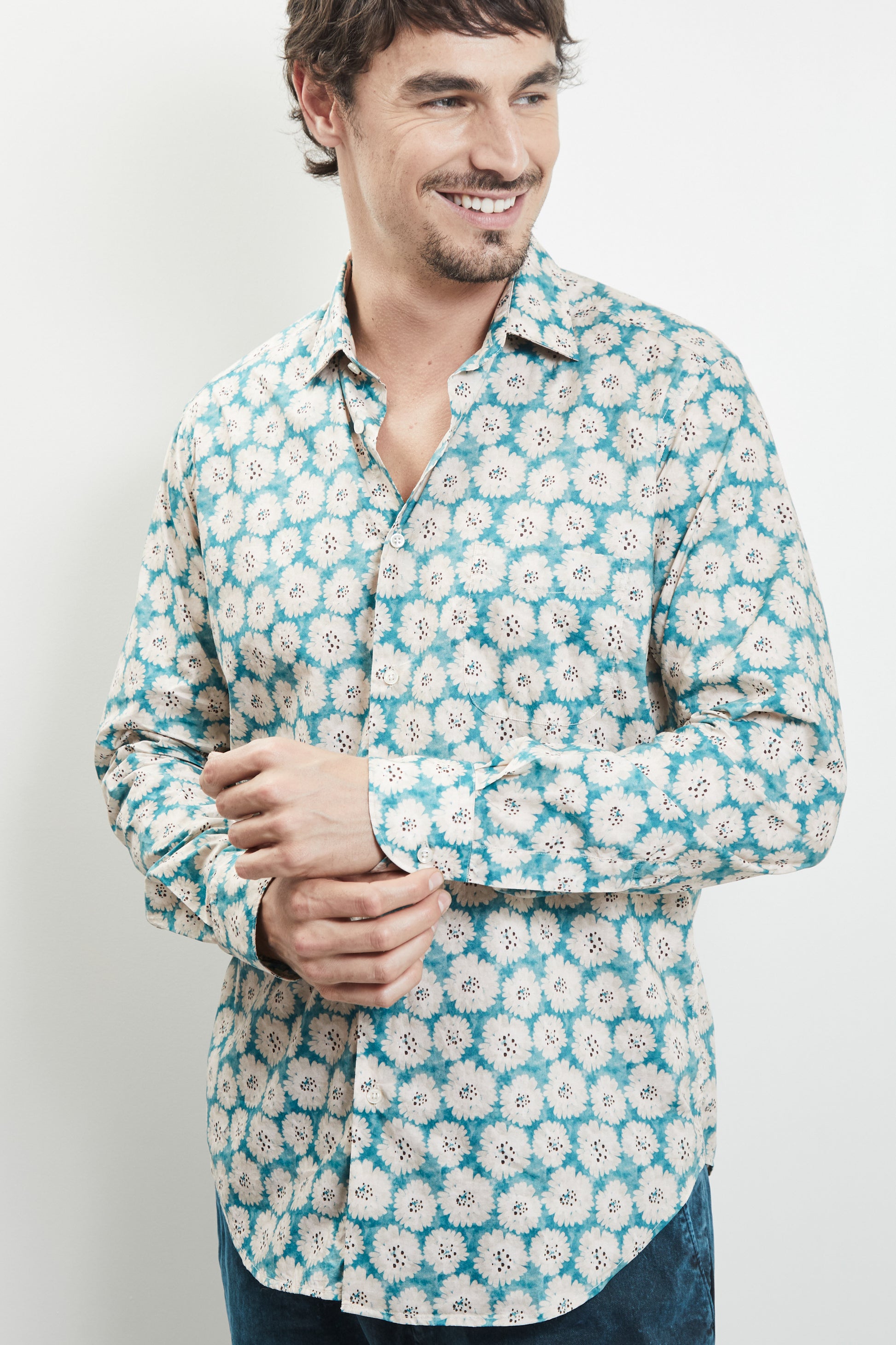 CHEMISE AJUSTÉE FLEURS