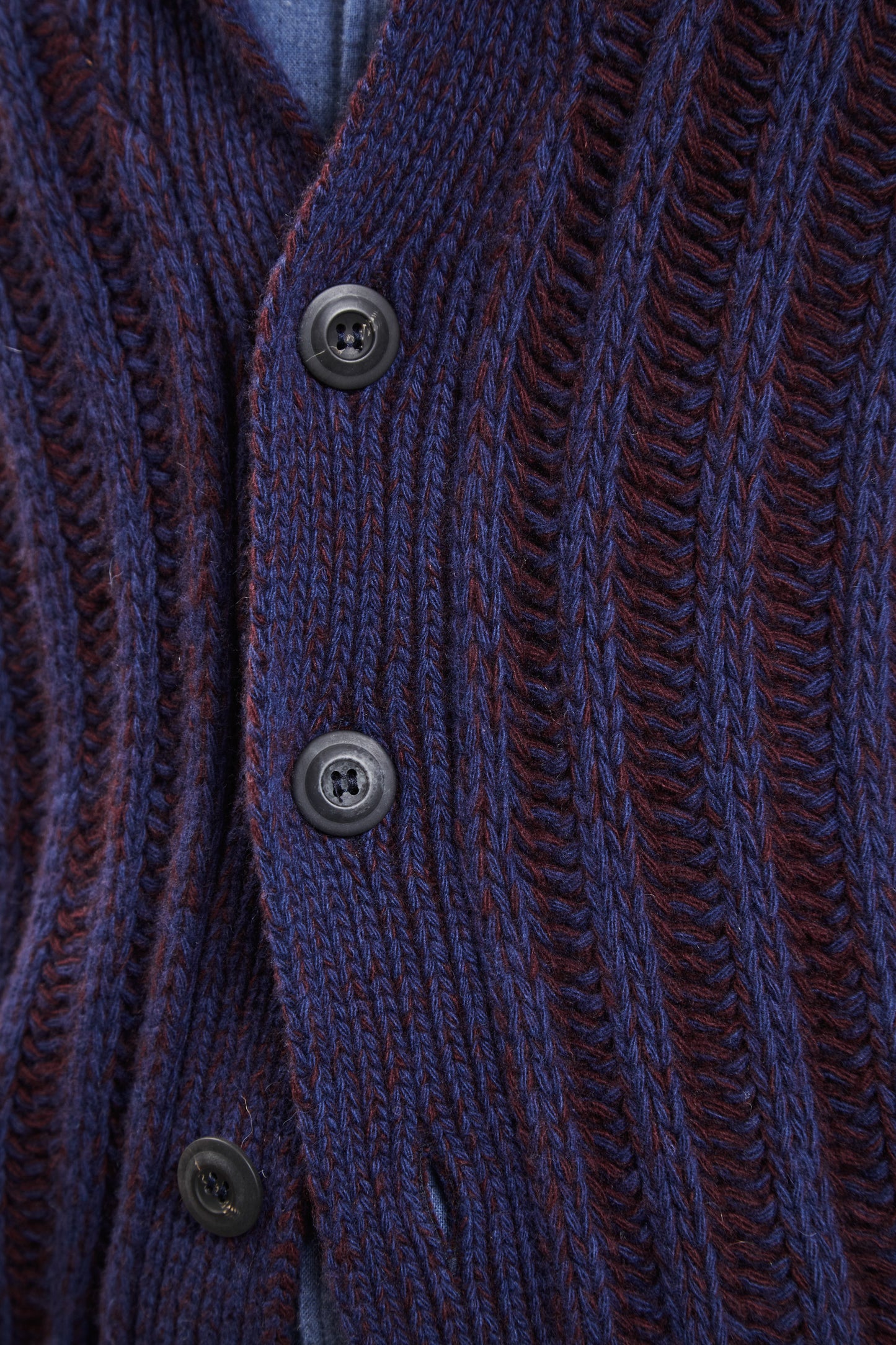 SHAWL COLLAR CARDIGAN INDIGO