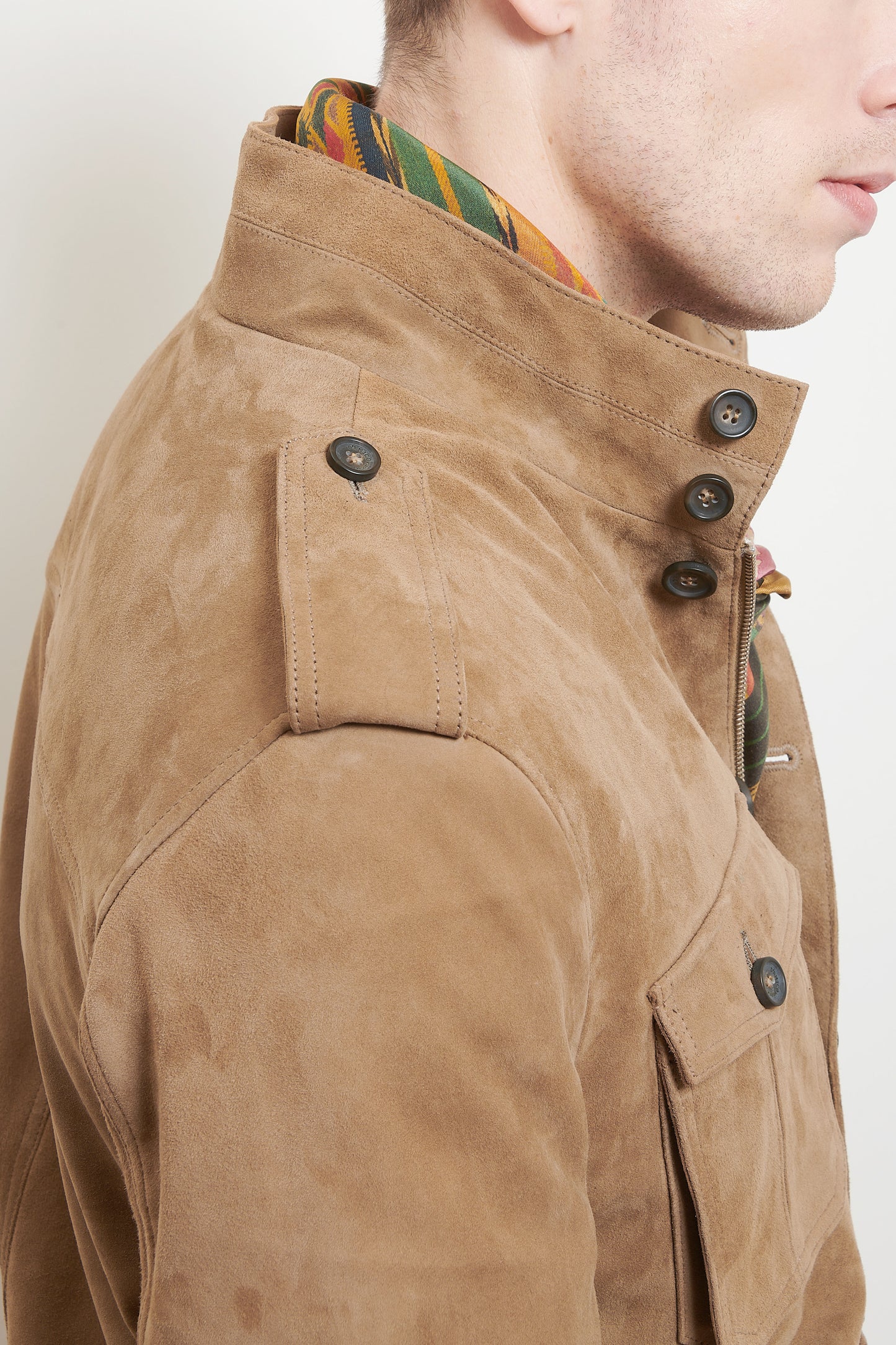 SUEDE SAHARAN JACKET CAMEL