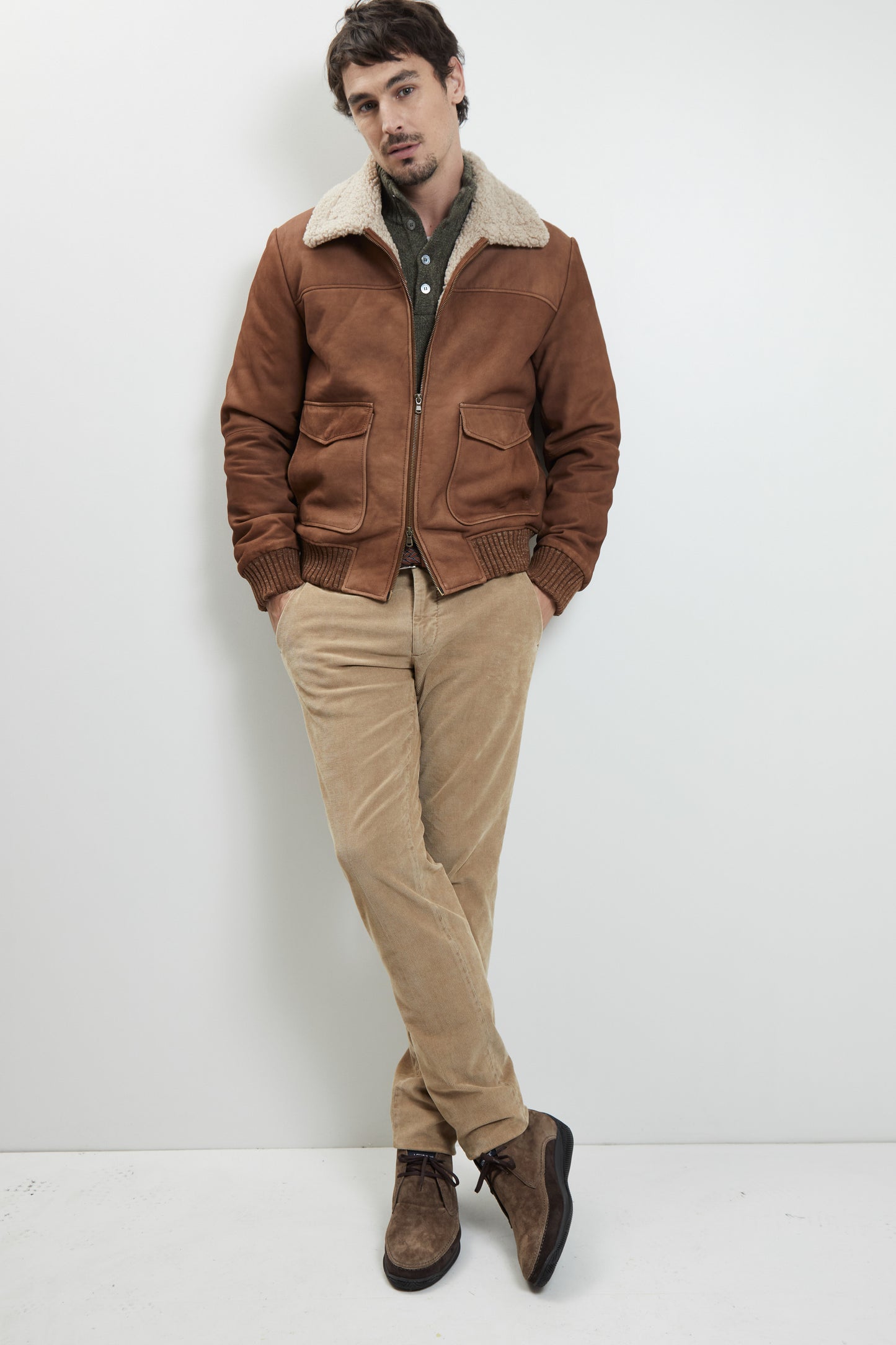 LEATHER JACKET CAMEL