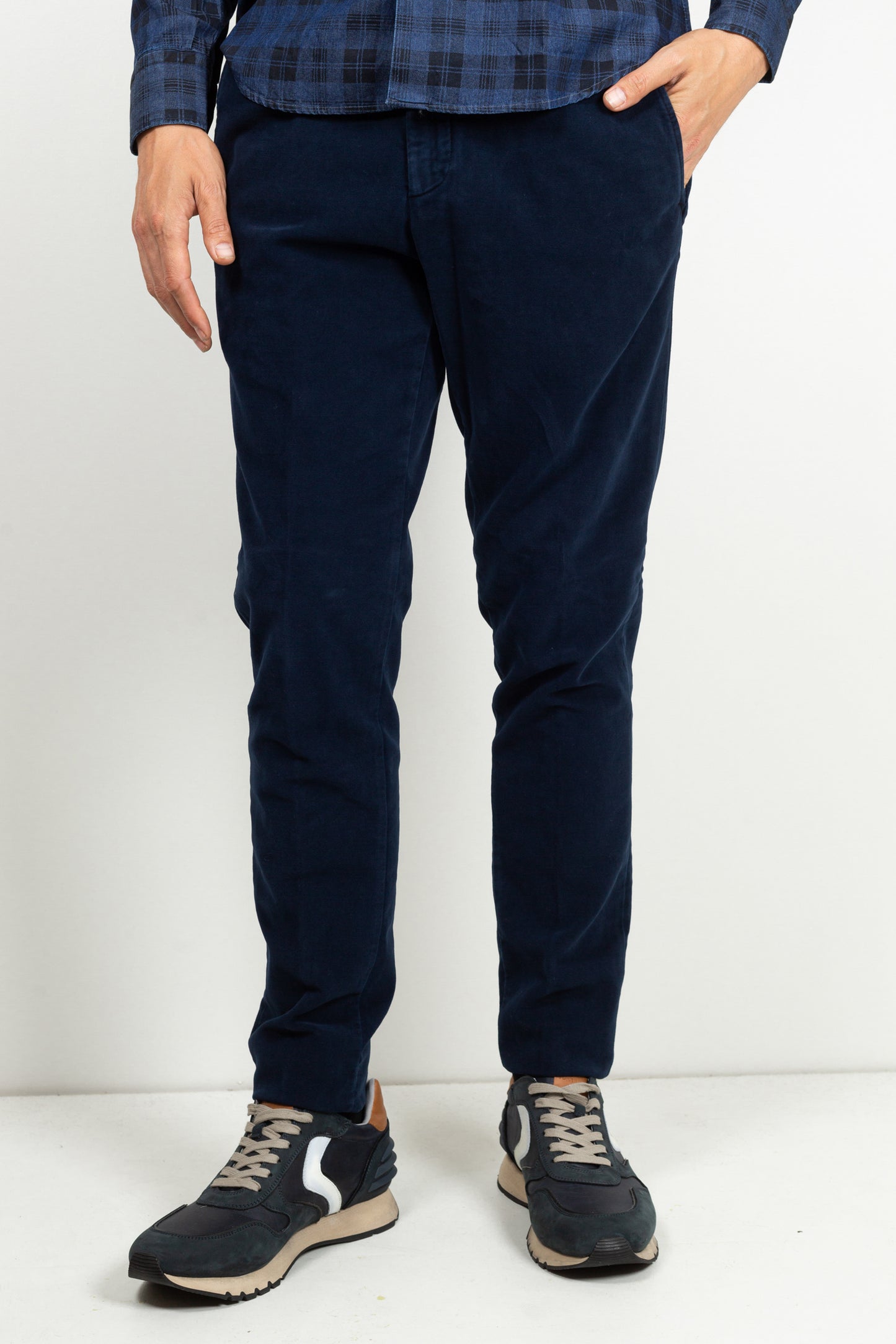 VELVET PANTS NAVY