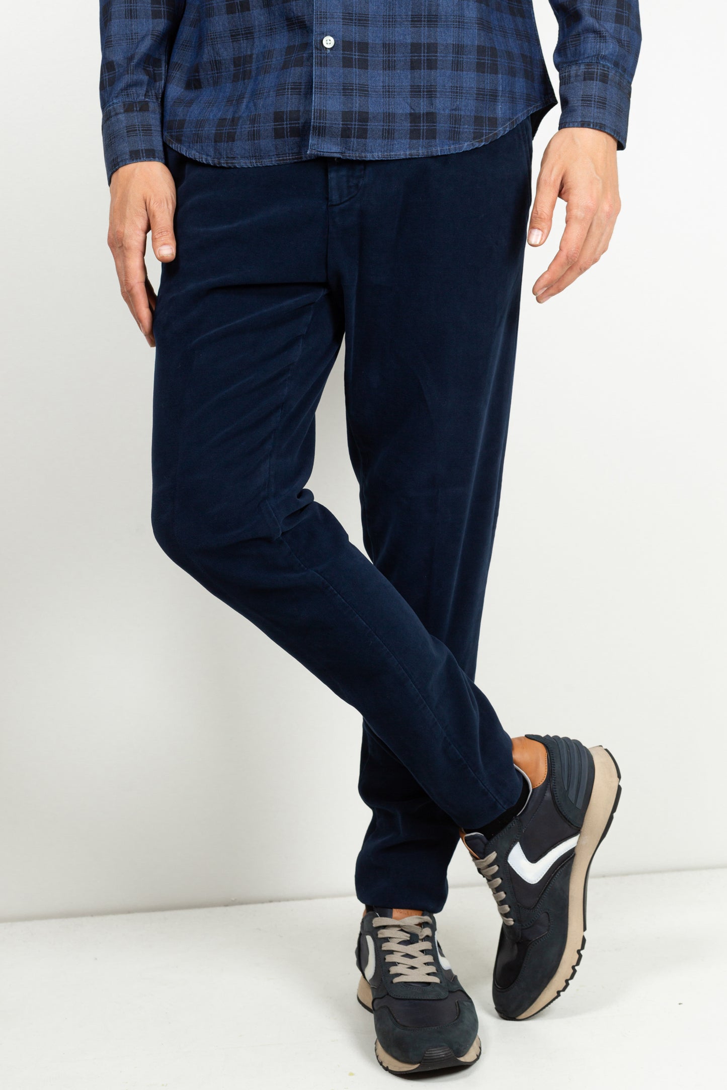 VELVET PANTS NAVY