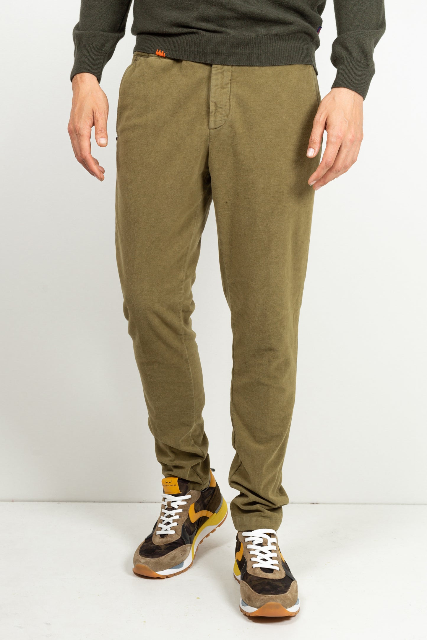 VELVET PANTS OLIVE